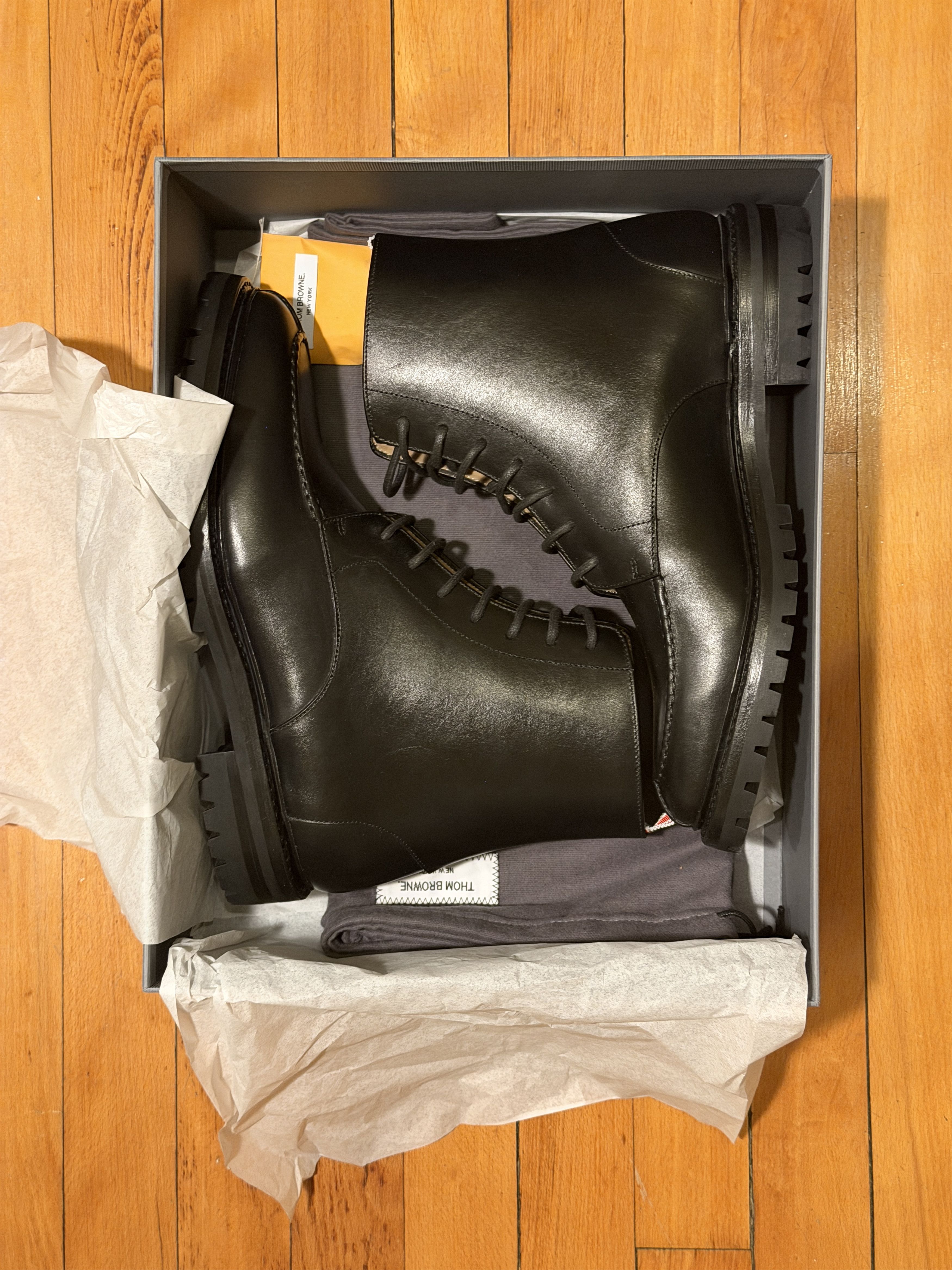 Thom Browne Box Calf Commando Sole Appon Stitch Boot Size US 8 / EU 41 - 10 Thumbnail