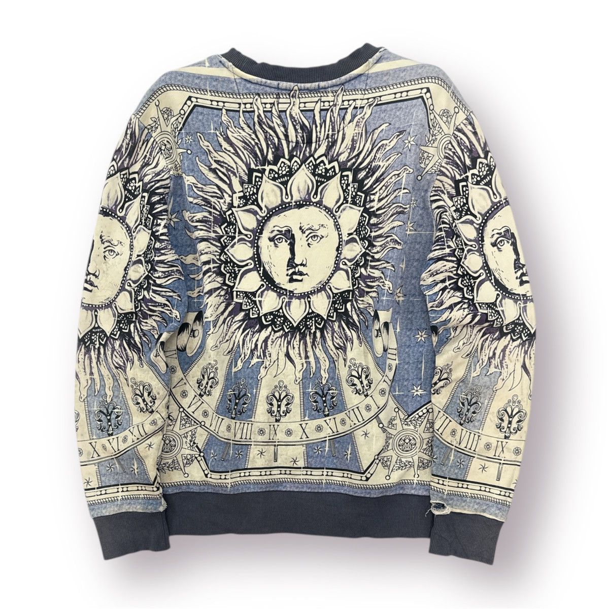 Dolce & Gabbana 🔥 D&G Majolica Sun Sweat Survival Distressed Celestial AOP Size L / US 10 / IT 46 - 17 Thumbnail