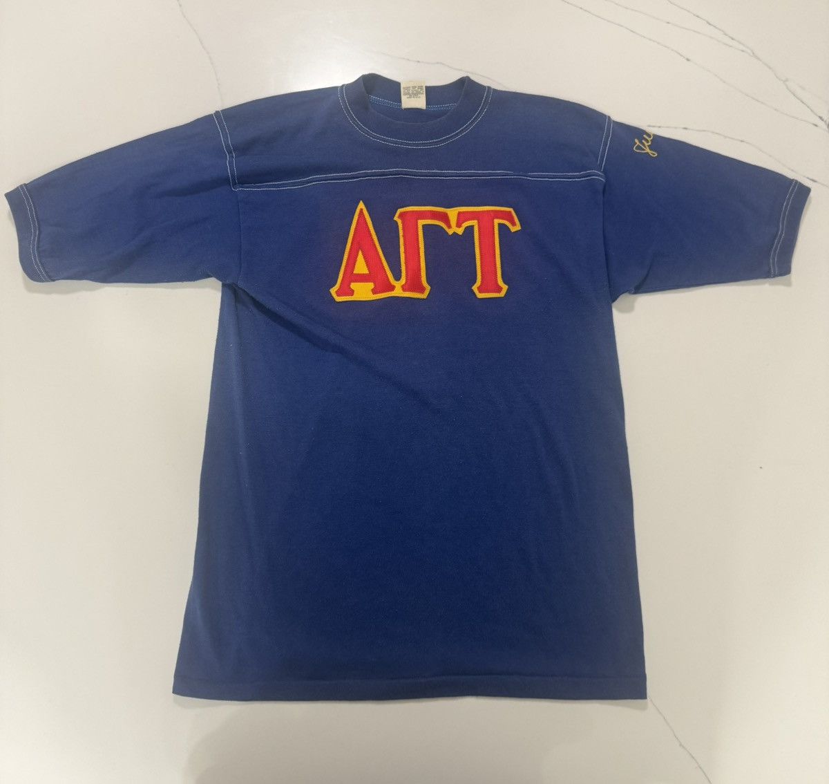 Other Vintage late 60s / early 70s Alpha Gamma Tau fraternity tee Size US M / EU 48-50 / 2 - 1 Thumbnail