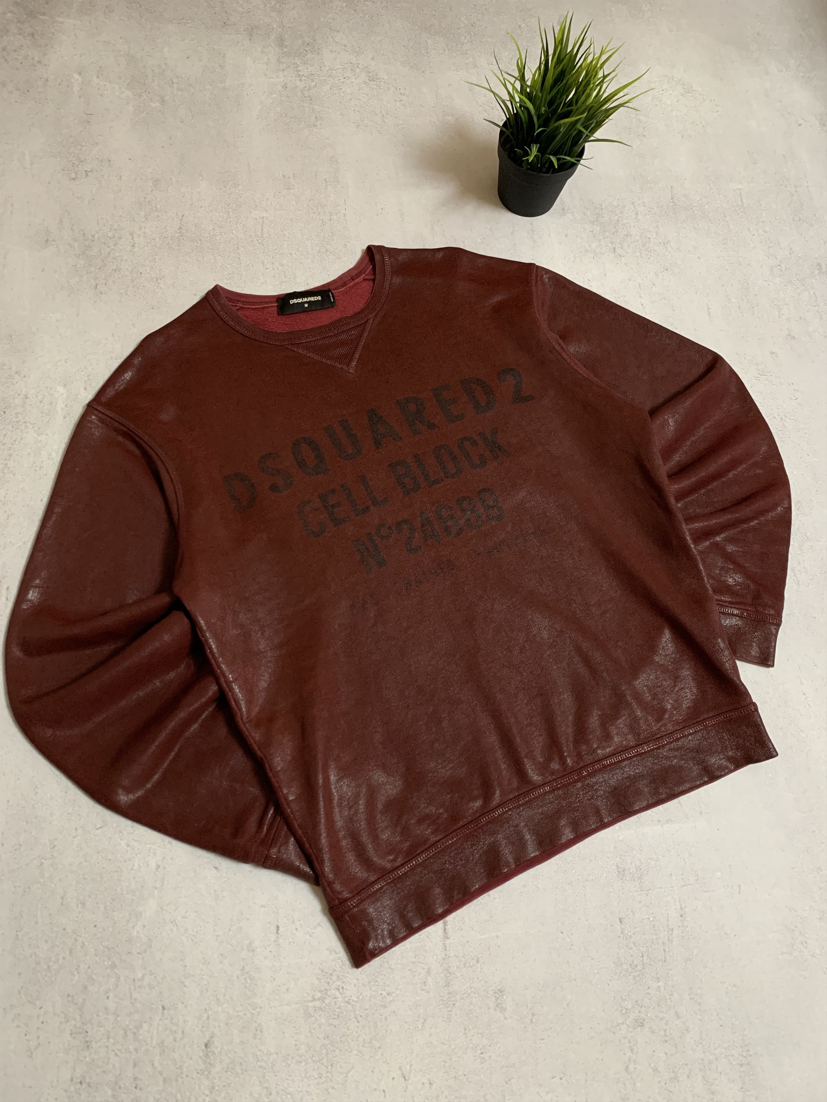 Designer × Dsquared2 Vintage Dsquared2 Sweatshirt Crewneck Waxed Big Logo Baggy Size US M / EU 48-50 / 2 - 2 Thumbnail