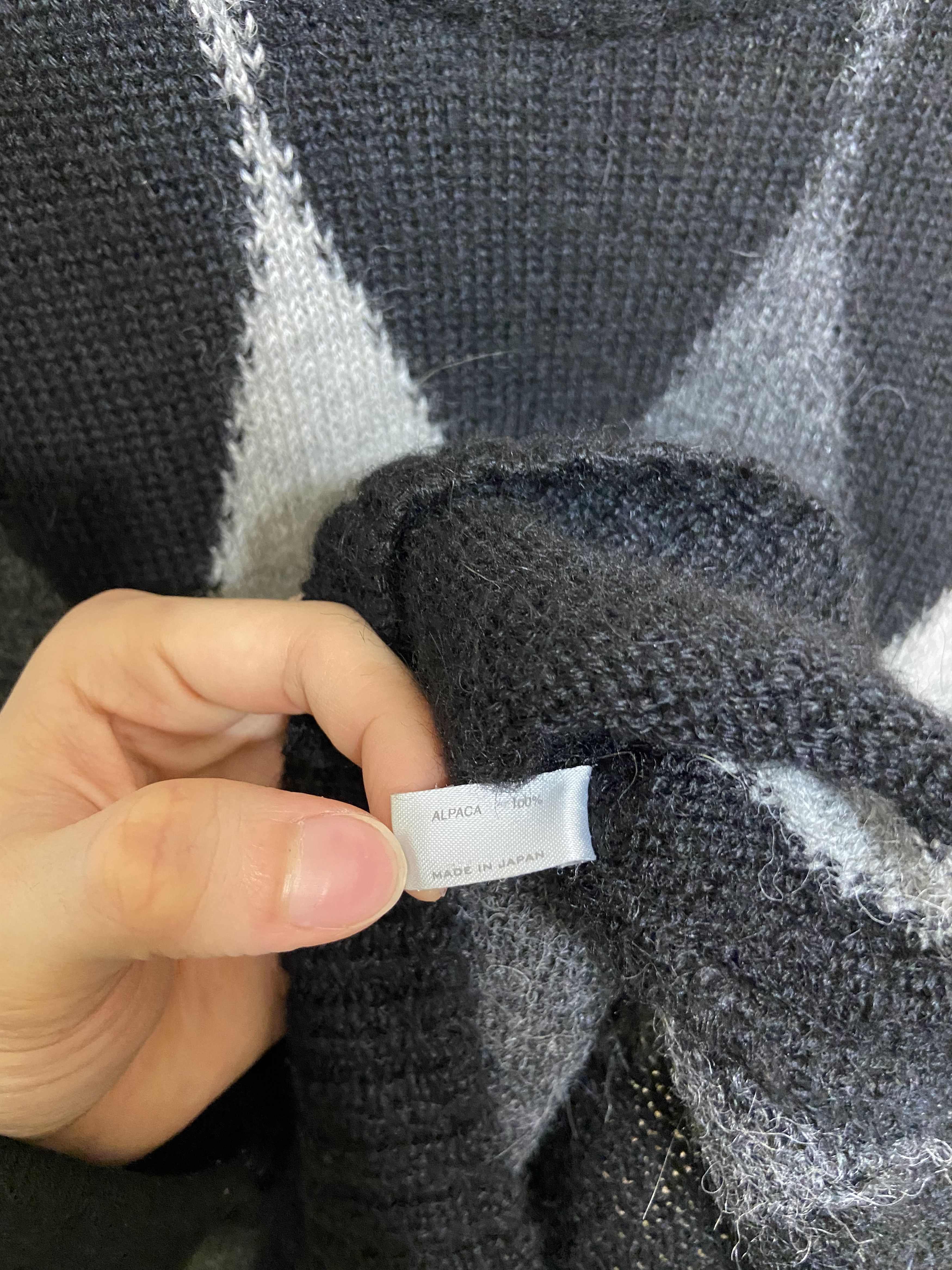 Number (N)ine AW01 Alpaca Argyle Size US M / EU 48-50 / 2 - 4 Thumbnail