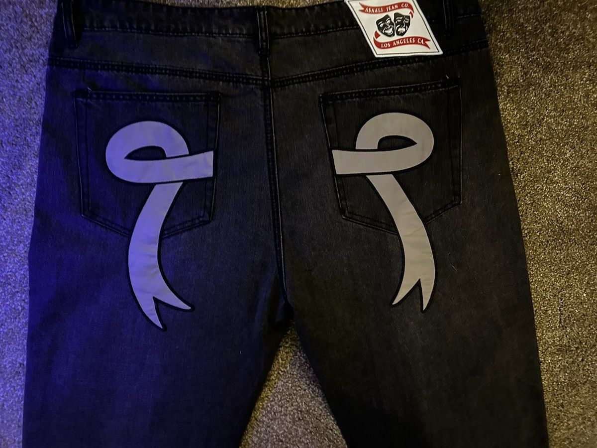 Asaali Blk and grey asaali denim ribbon jeans Size US 40 / EU 56 - 10 Thumbnail