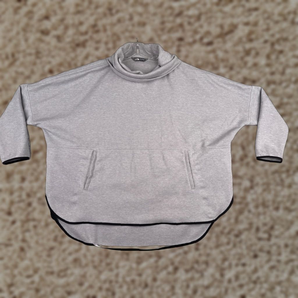 The North Face The North Face Sweater Womens L - Regular Fit Pullover Crew Neck Pockets Gray Jersey Cotton Blend Polyester Knit Knitwear Shirt Size L / US 10 / IT 46 - 1 Thumbnail