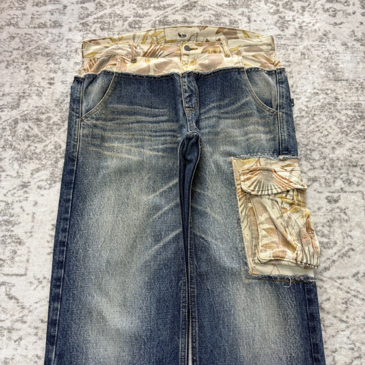 Japanese Brand Swing Incomp Japan Hybrid Cut And Sew Cargo Denim Jeans Size US 34 / EU 50 - 3 Thumbnail
