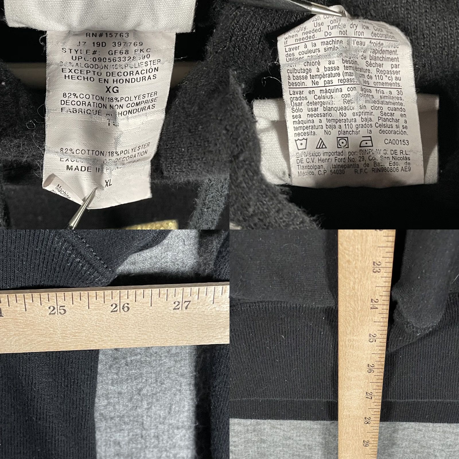Champion Champion Hoodie Mens XL Black Reverse Weave CHAMPION Spellout Graphic Pullover Size US XL / EU 56 / 4 - 8 Thumbnail