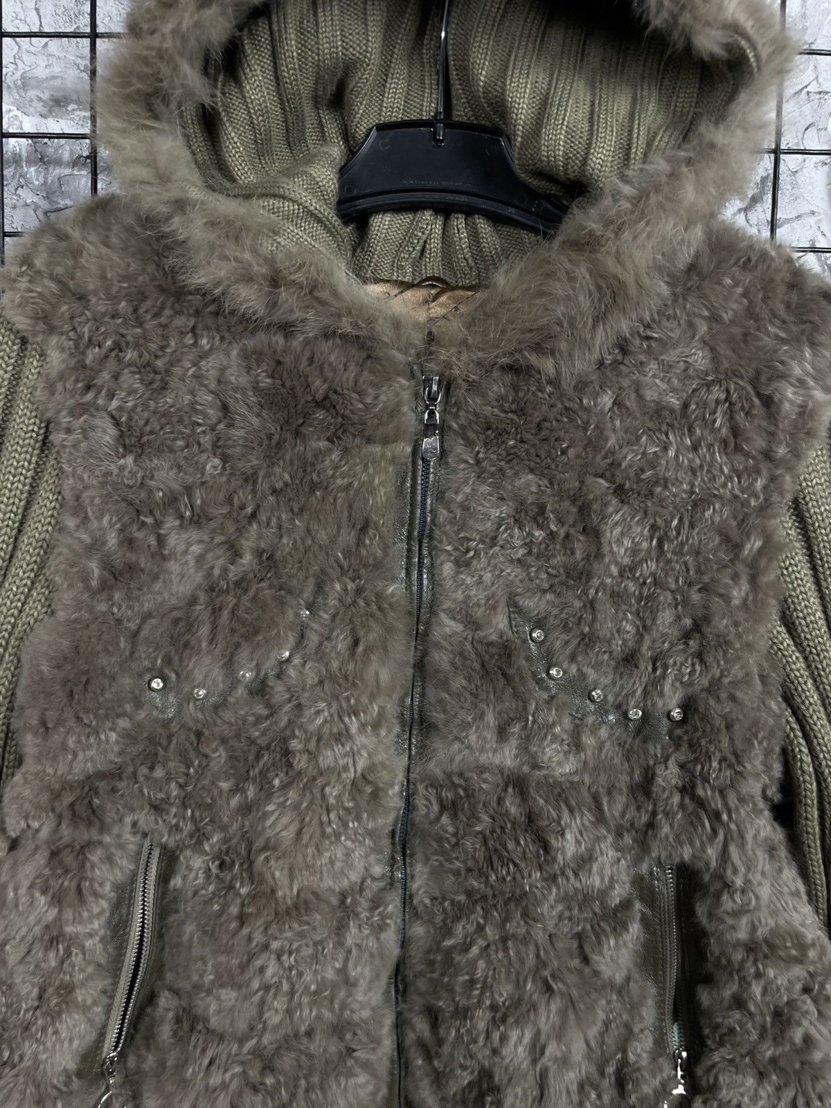 If Six Was Nine Y2K Punk Soft Fur / Knit Jacket LGB Kmrii Rick Owens Style Size US S / EU 44-46 / 1 - 4 Thumbnail