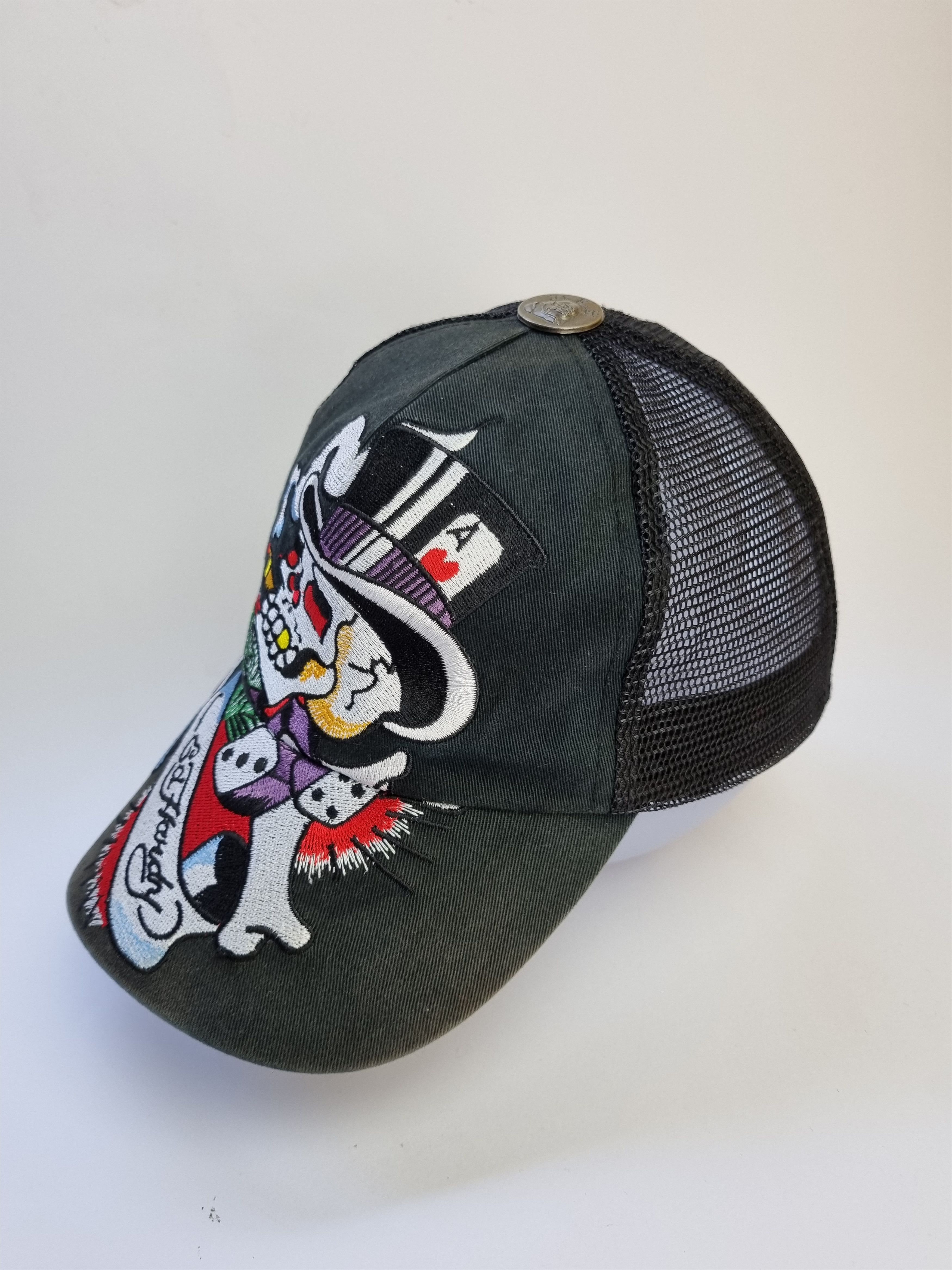 Christian Audigier × Ed Hardy Ed Hardy Embroidered Amazing Skull Artistic Comic Design Cap Size ONE SIZE - 16 Thumbnail