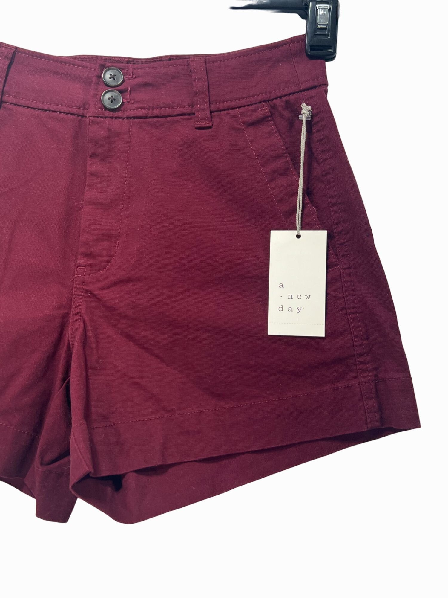 Other A New Day - Women's High-Rise Everyday Shorts - Burgundy - 2 Size 26" / US 2 / IT 38 - 14 Thumbnail