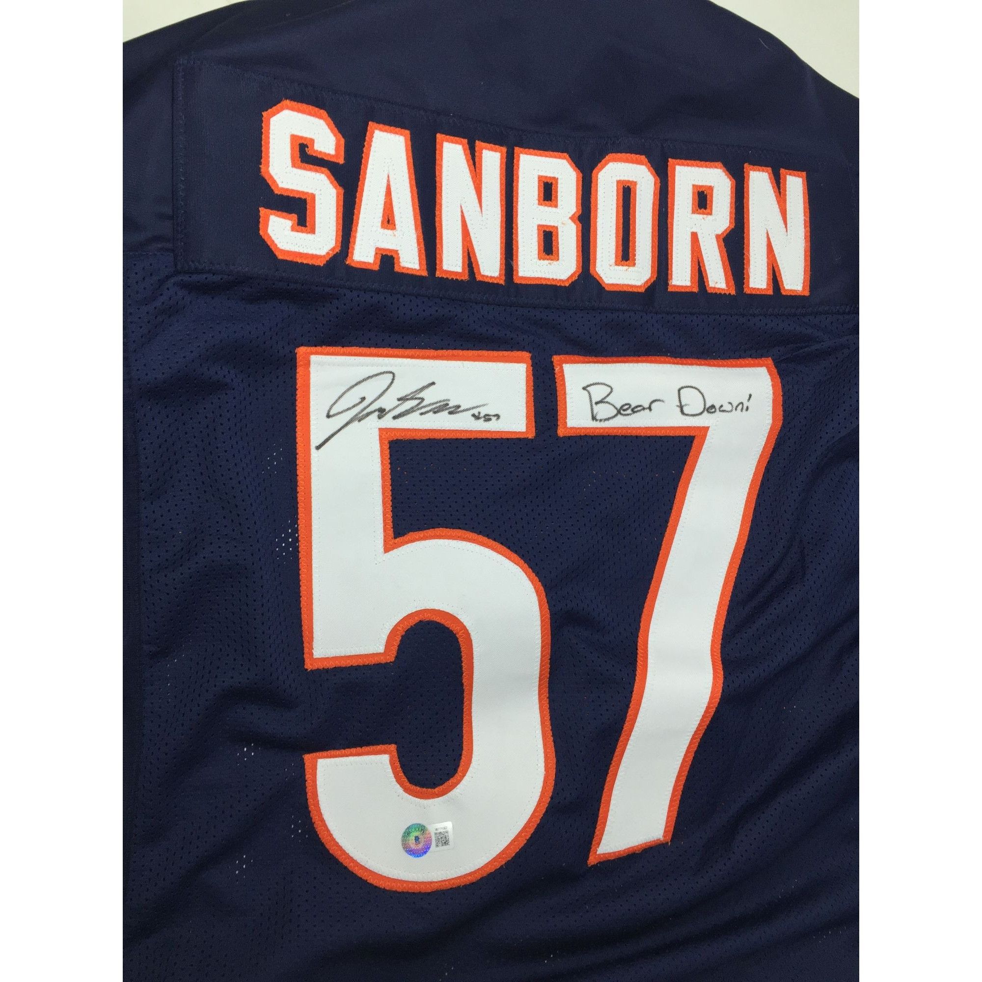 Other Jack Sanborn Autographed Navy Blue Short Sleeved Jersey Size Size US XL / EU 56 / 4 - 7 Thumbnail