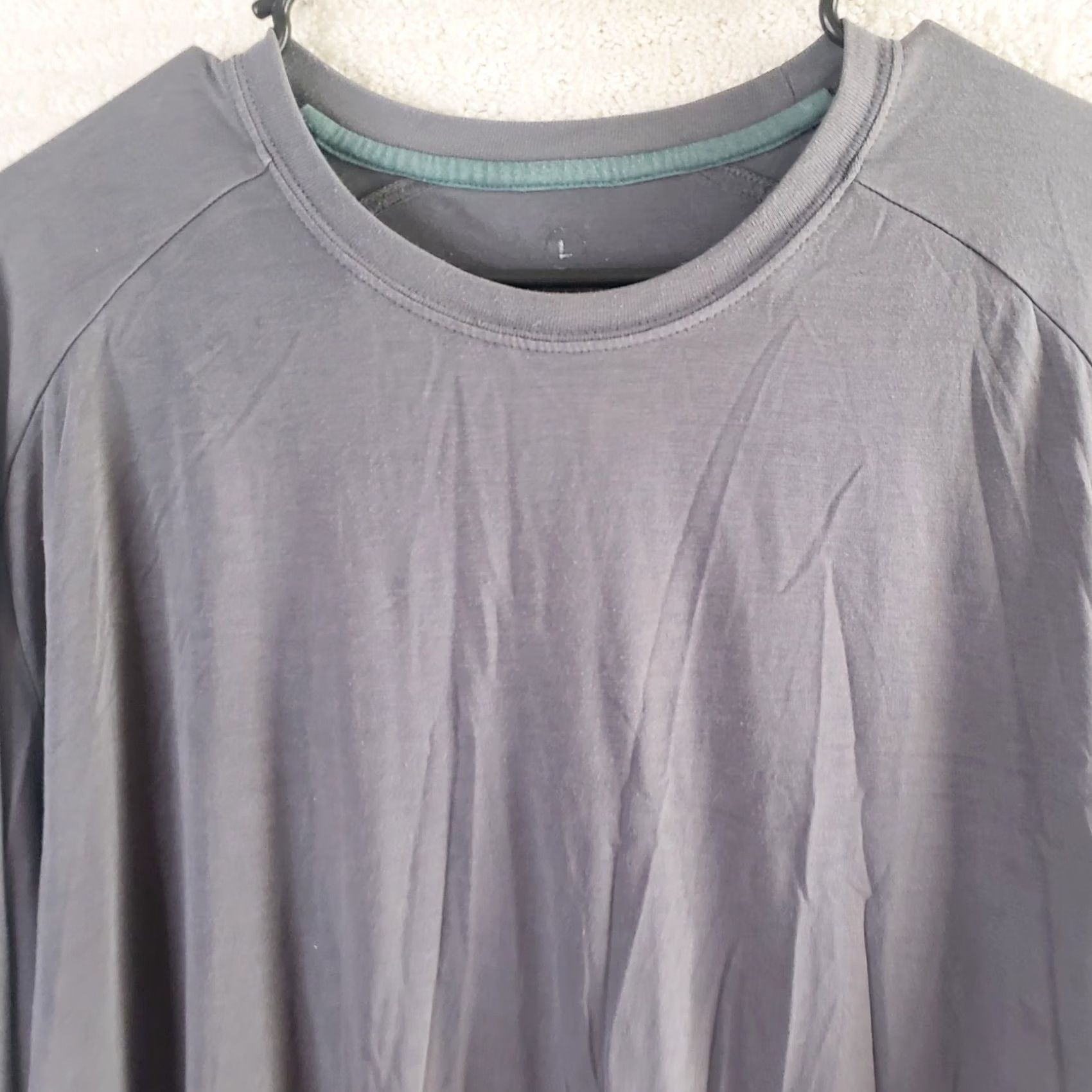 Vintage Free Fly T-Shirt Long Sleeve Mens L Gray Solid Bamboo Polyester Blend Performance Casual Shirt Size US L / EU 52-54 / 3 - 3 Thumbnail
