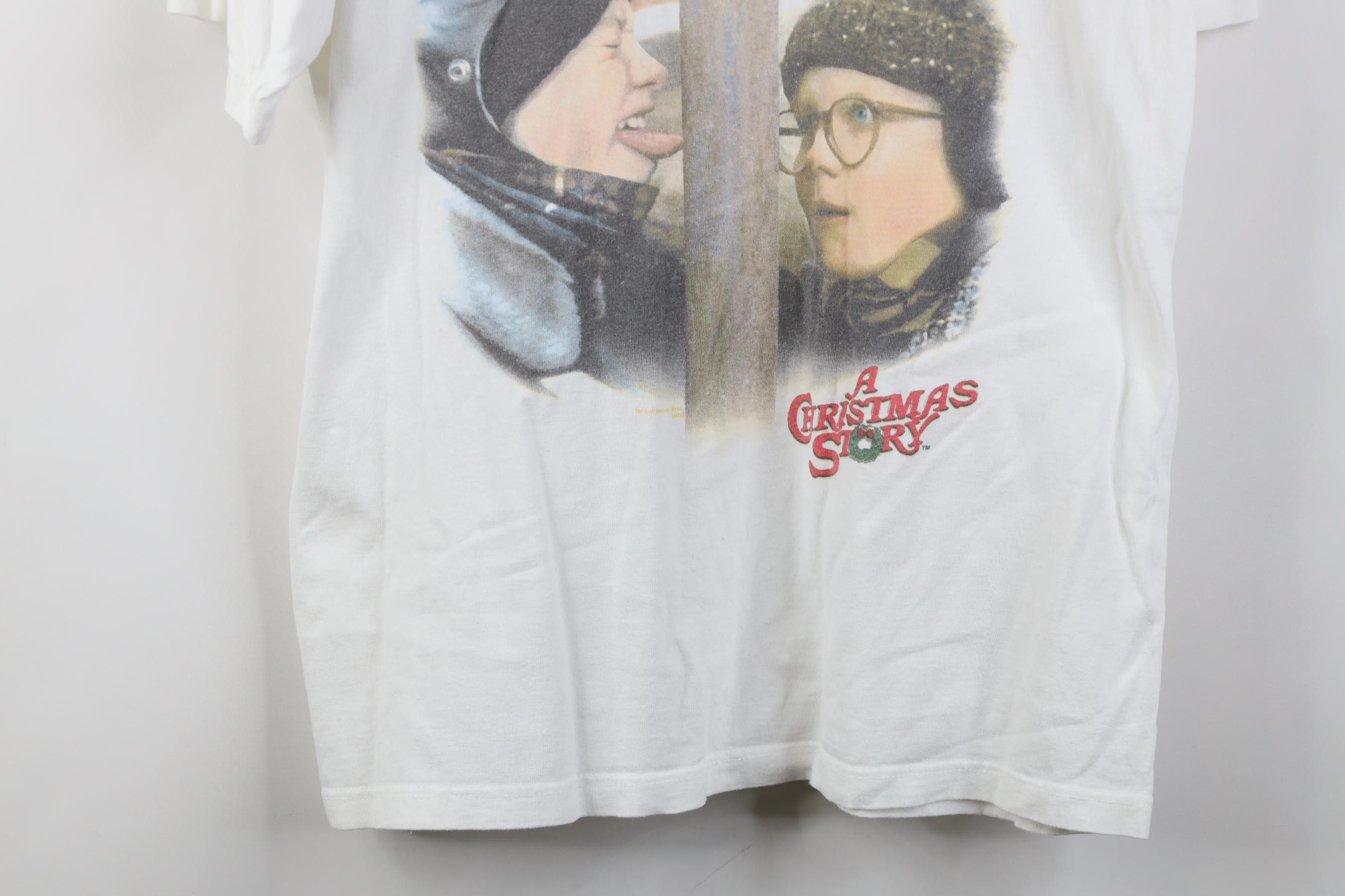 Vintage Vintage 90s Y2K Dog Dare You A Christmas Story T-Shirt Size US M / EU 48-50 / 2 - 3 Thumbnail
