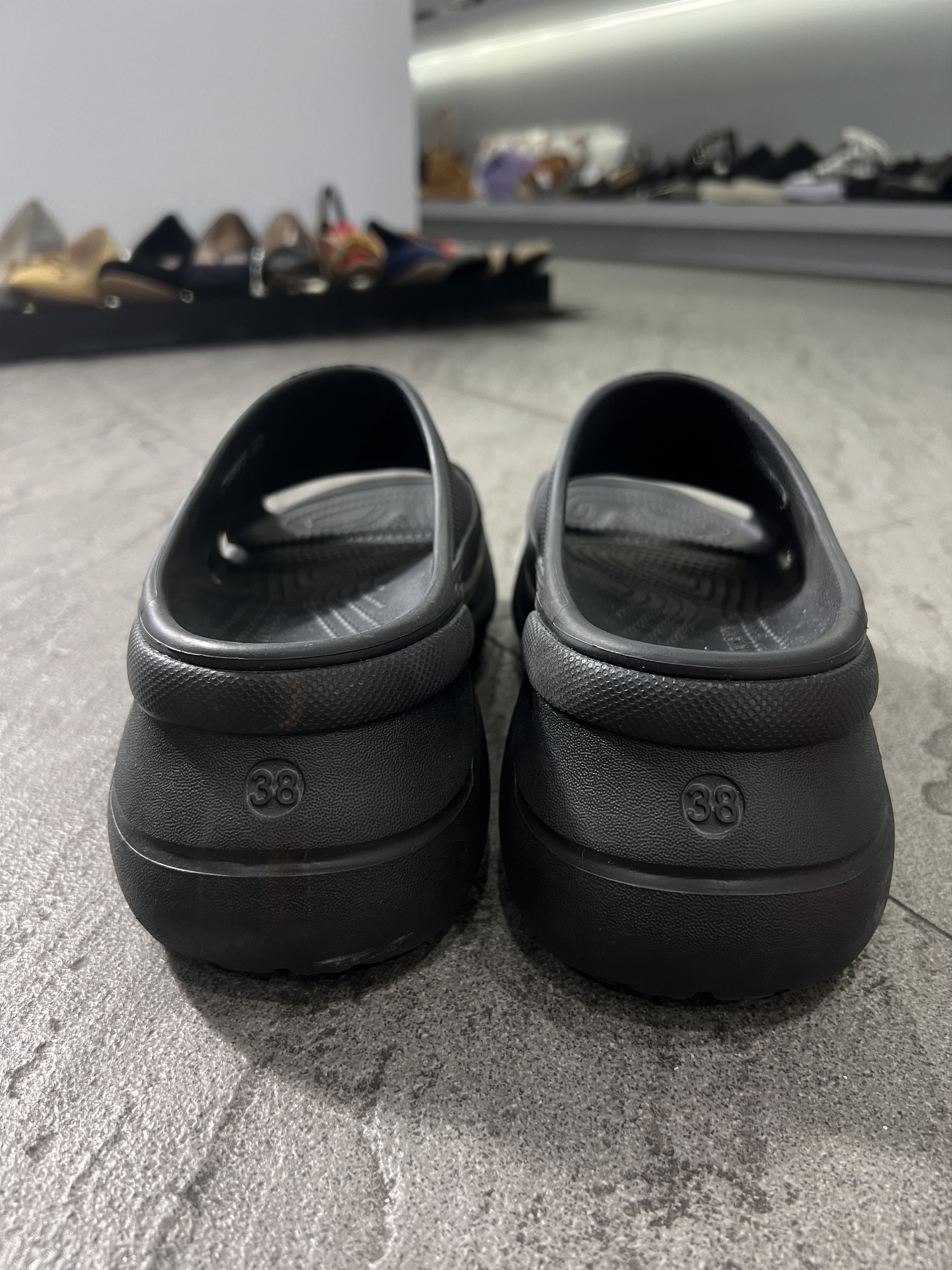Balenciaga Balenciaga x Crocs Platform Slides Black EU38 Size US 8 / IT 38 - 10 Thumbnail