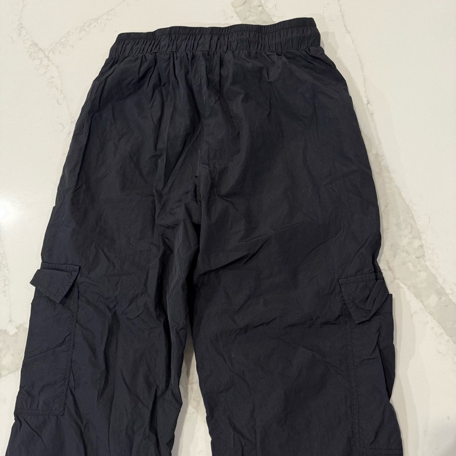 PRINCESS POLLY Princess Polly Flossie Parachute Pants Women’s 4 Black Cargo Size 27" / US 4 / IT 40 - 9 Thumbnail