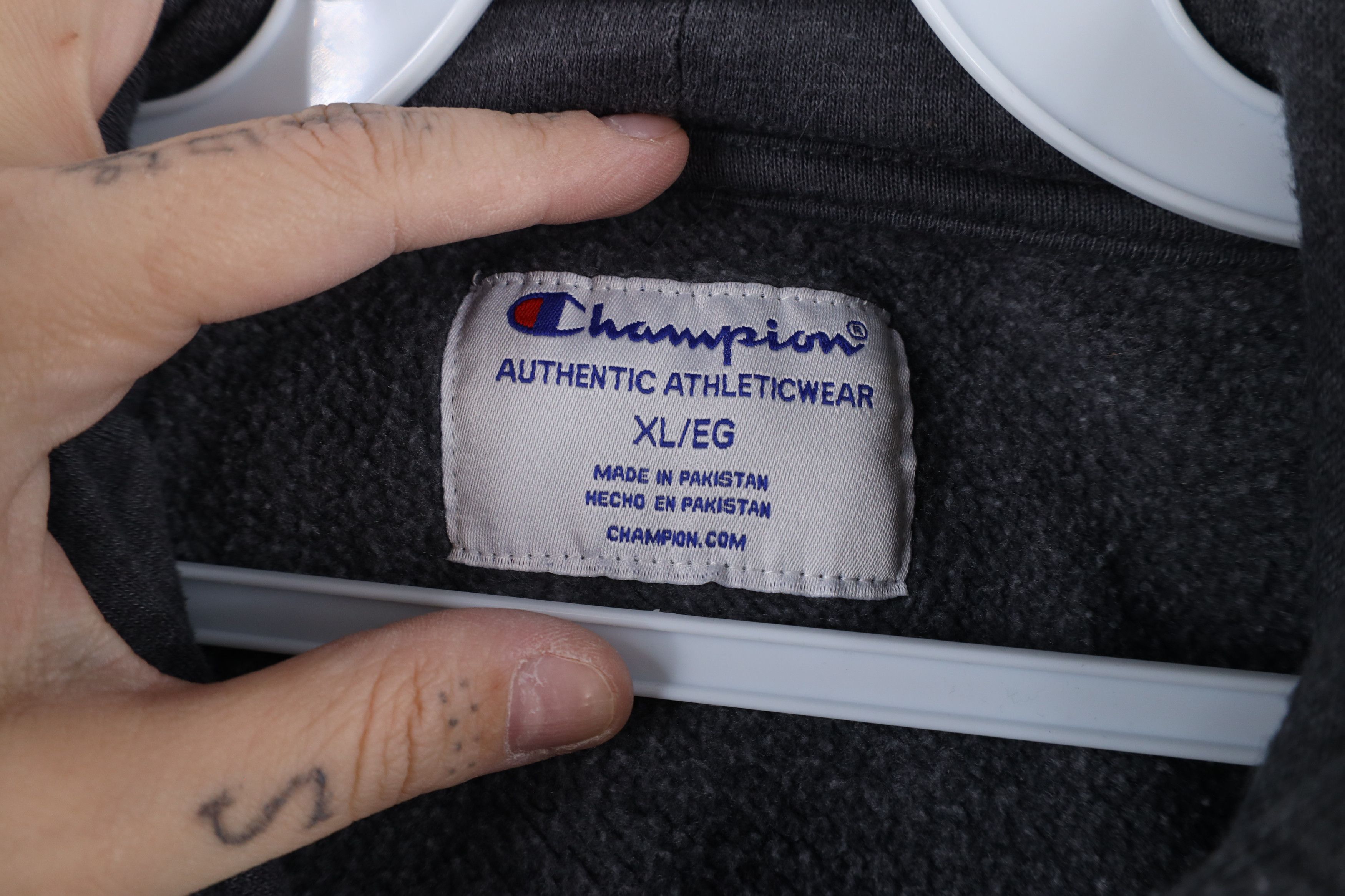 Champion × Vintage Vintage Champion Spell Out Hoodie Sweatshirt Heather Gray Size US XL / EU 56 / 4 - 7 Thumbnail