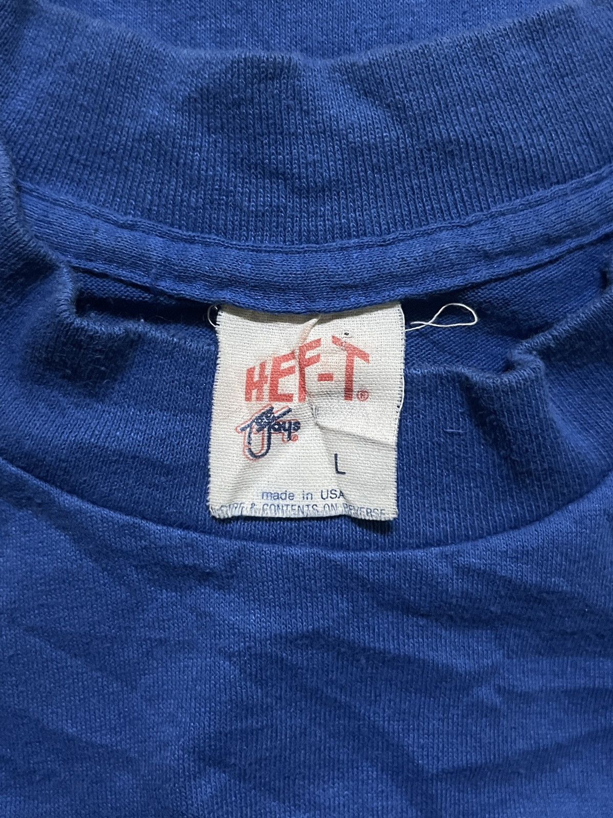 Vintage Vintage 80s Macho Man Hef T Tee Joys Size US L / EU 52-54 / 3 - 14 Thumbnail