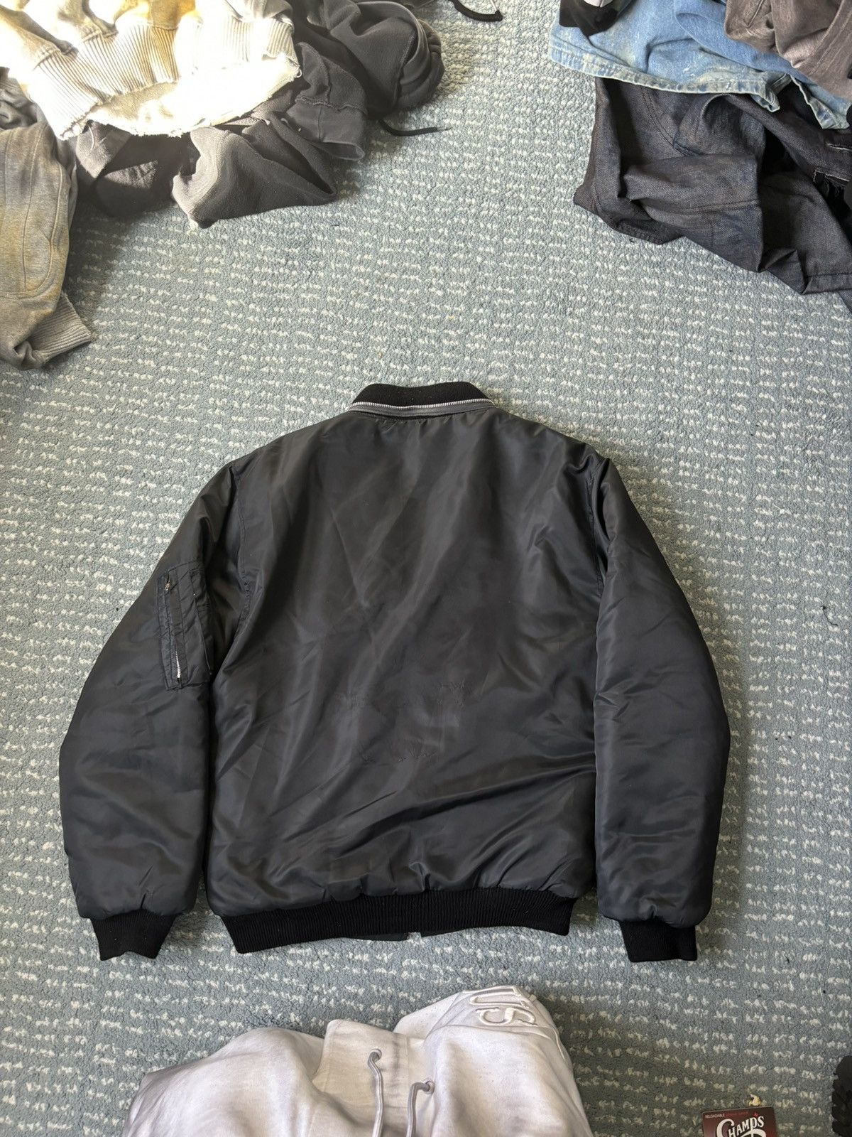Japanese Brand × Vintage Crazy ERD style vintage bomber jacket with hard wear Size US M / EU 48-50 / 2 - 4 Thumbnail