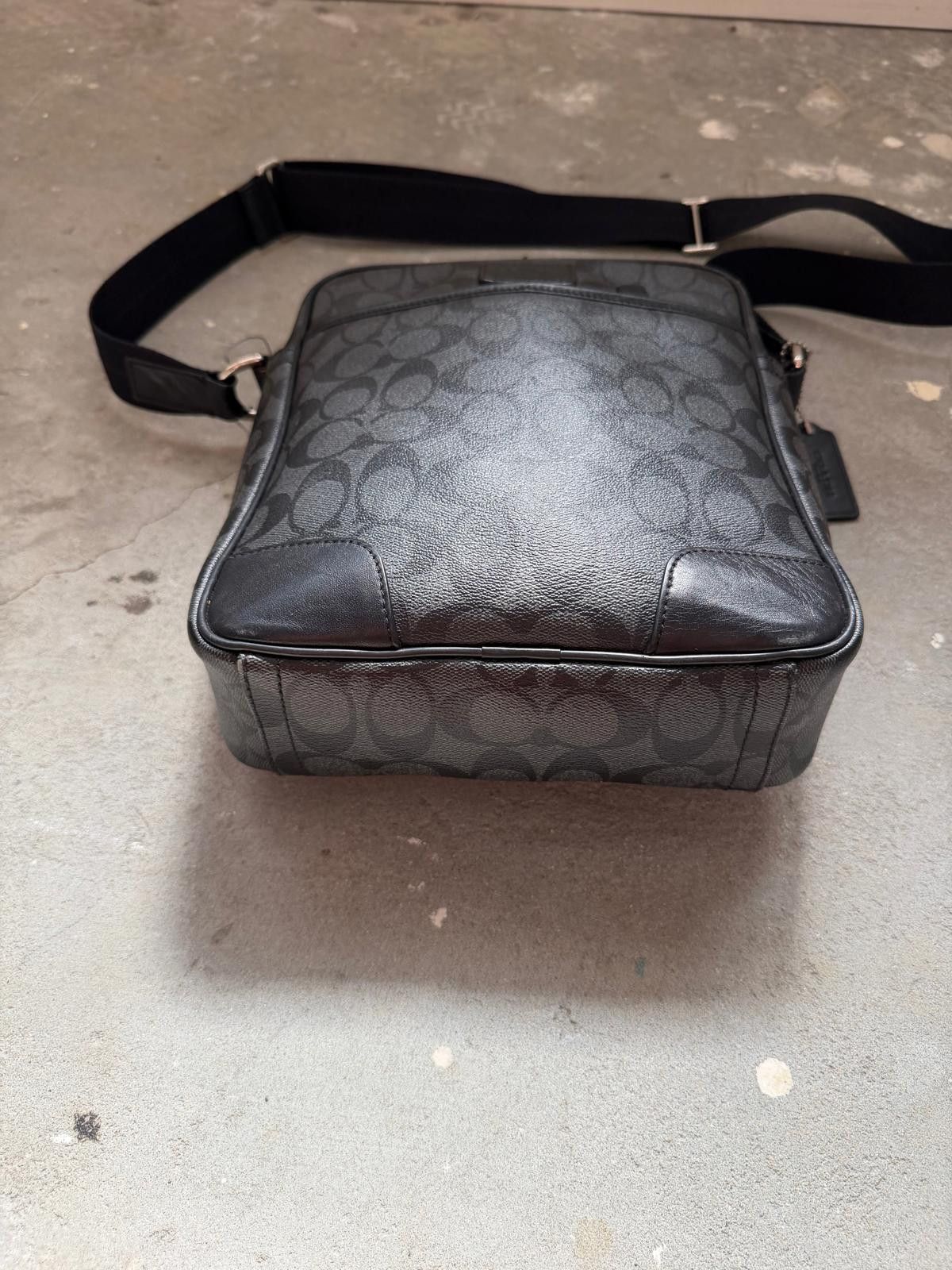 Coach Coach Signature Houston Flight Crossbody Bag Grey/Black Size ONE SIZE - 7 Thumbnail