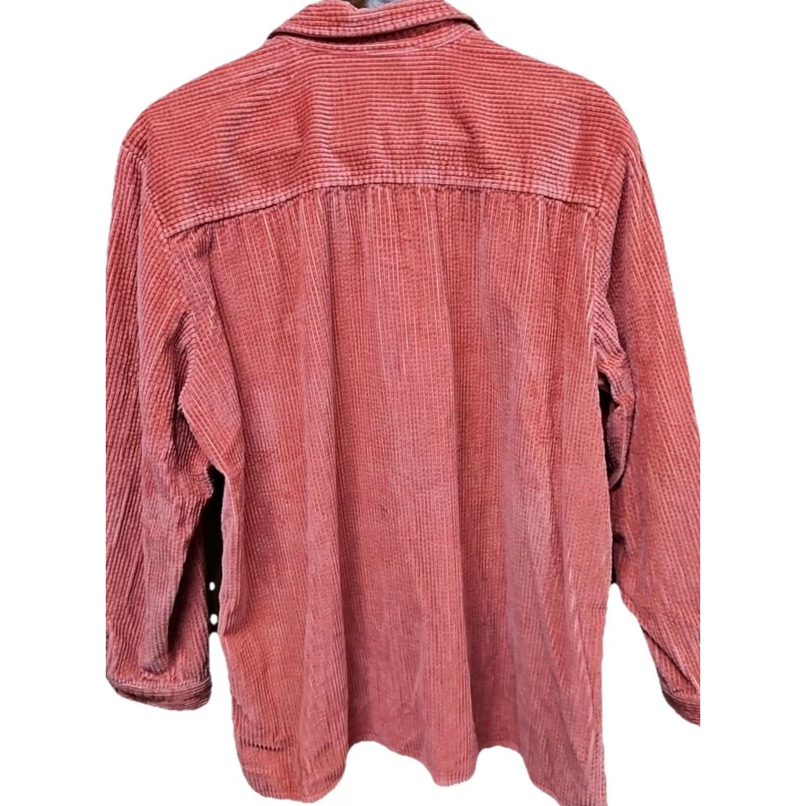 Vintage VINTAGE Cambridge Corduroy Shirt XL Women Pink 100% Cotton 90s Button-Up Long Sleeve Collared Size XL / US 12-14 / IT 48-50 - 6 Thumbnail
