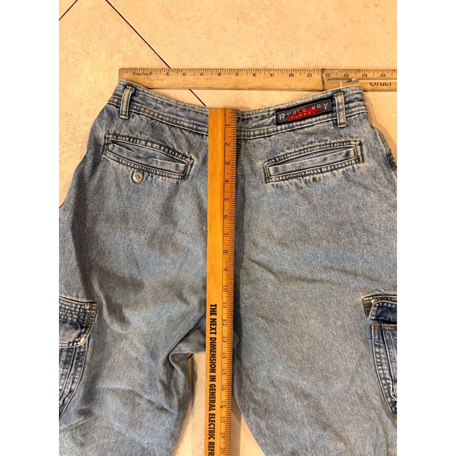 Bugle Boy Vintage Bugle Boy Jeans Mens 30 5201 Blue Denim Carpenter Cargo Wide-Leg 90s Retro Size US 30 / EU 46 - 7 Thumbnail