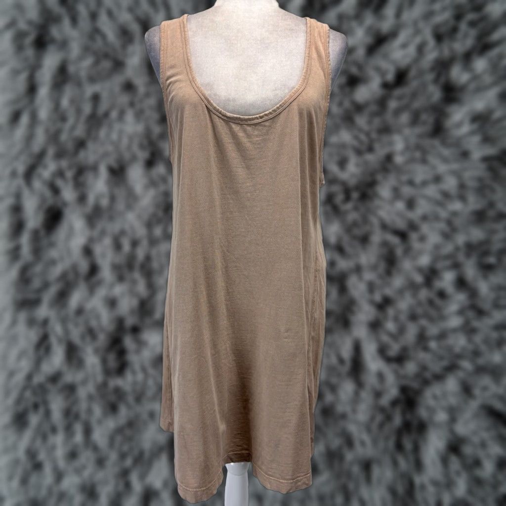 Zara Zara Tank Dress Women's Large Tan Sleeveless Short Casual Size 36" / US 14 / IT 50 - 1 Thumbnail