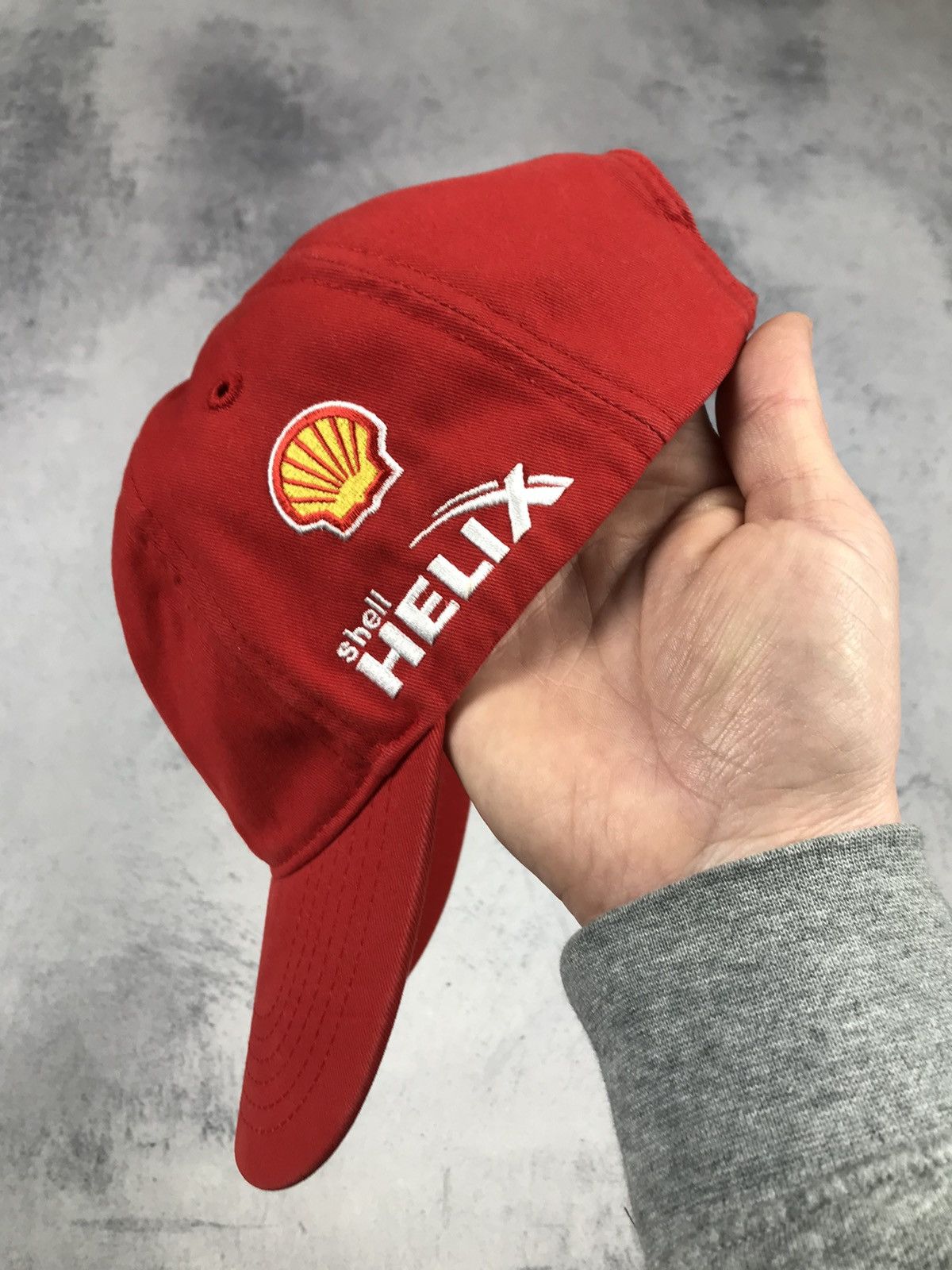 Ferrari × Vintage Vintage Ferrari Shell Helix Cap 90's Red Racing Cap Official Size ONE SIZE - 6 Thumbnail