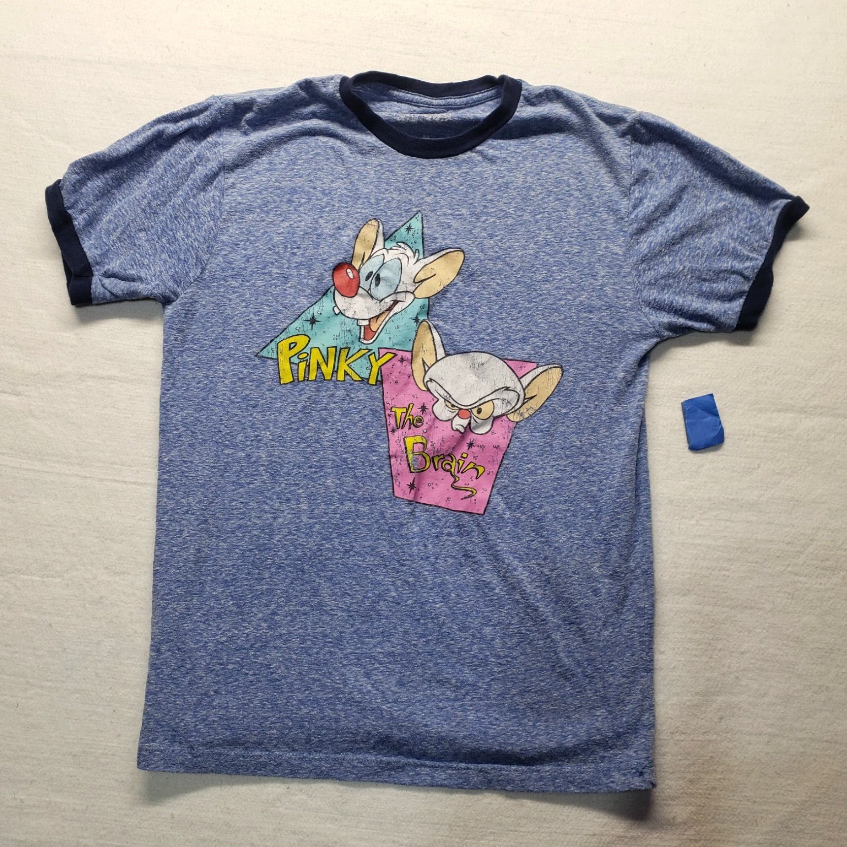 Vintage VINTAGE Warner Bros. Pinky & The Brain T-Shirt Blue 90s Cartoon Logo Crew Neck Adult Men XL Size US XL / EU 56 / 4 - 2 Thumbnail