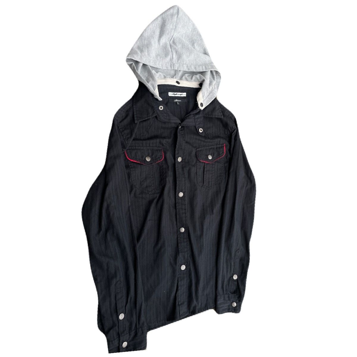 If Six Was Nine 2000s Japanese archive Vkei Docking Button Hooded Shirts Size US S / EU 44-46 / 1 - 3 Thumbnail