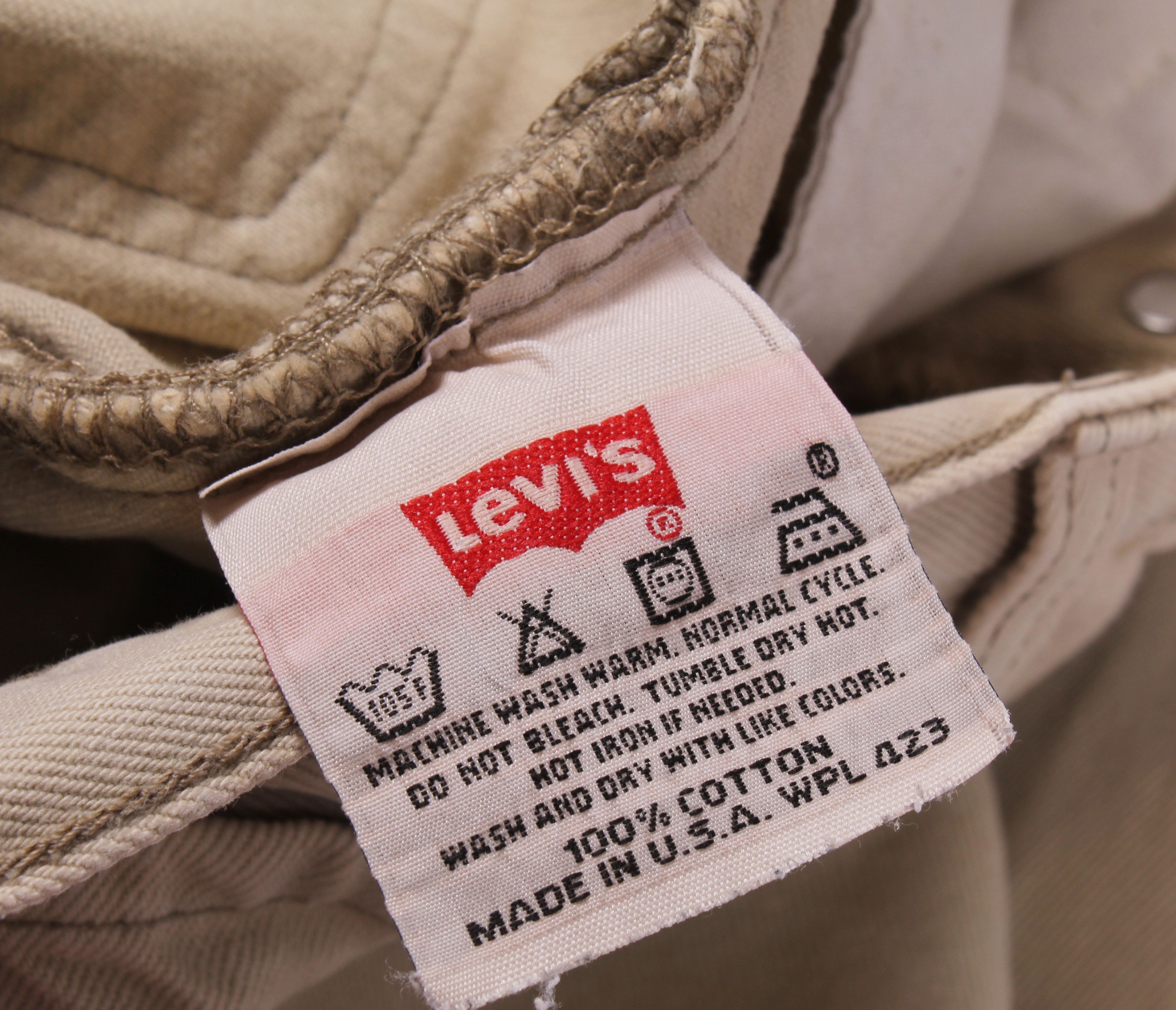 Levi's × Levi's Vintage Clothing Vintage 90's LEVI'S 501 Cream Straight Denim Jeans Size US 33 - 5 Thumbnail