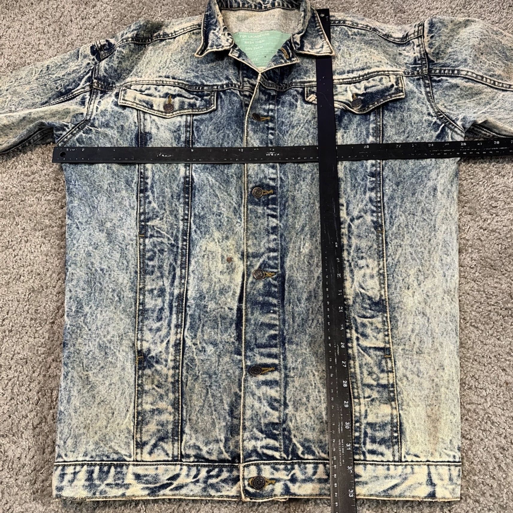 Jordache VINTAGE Jordache Denim Jacket Trench Coat Women M Blue 90s Shirt? Size 32" / US 10 / IT 46 - 5 Thumbnail