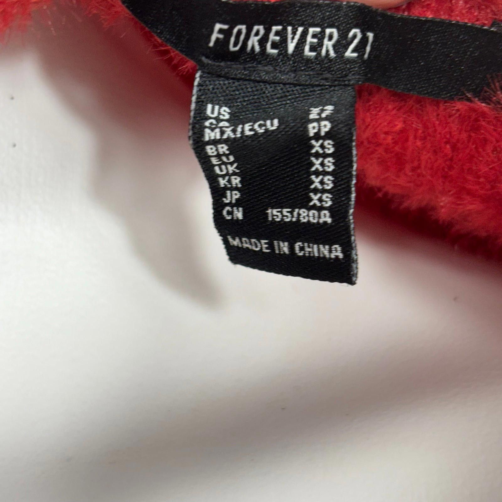 Forever 21 Forever 21 Red Cropped Sweater Size XS Size XS / US 0-2 / IT 36-38 - 6 Thumbnail