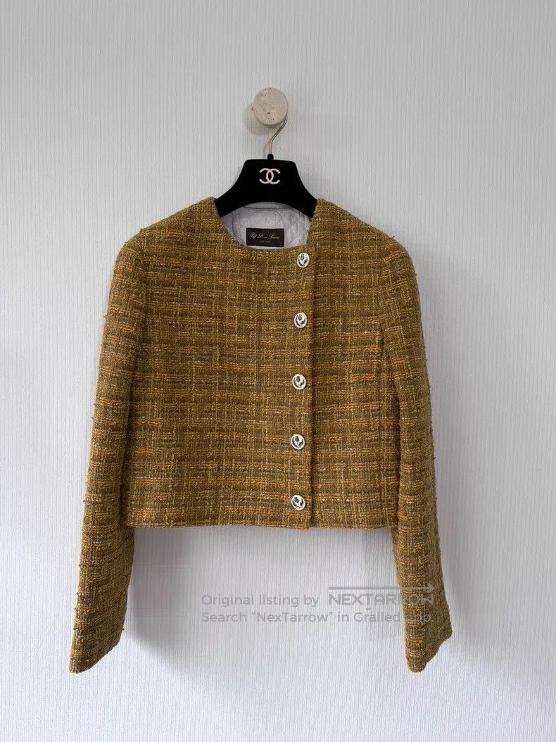 Loro Piana Loro Piana 25FW Golden Coarse Knit Wheat Ear Buttoned Jack Size XS / US 0-2 / IT 36-38 - 1 Thumbnail