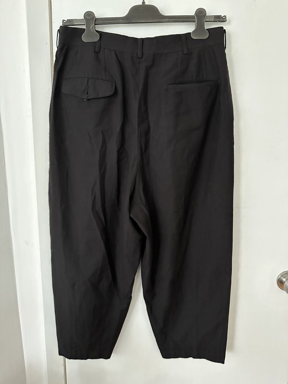 Comme des Garcons Homme Black Wool Gabardine Dyed Trousers Size US 32 / EU 48 - 4 Thumbnail