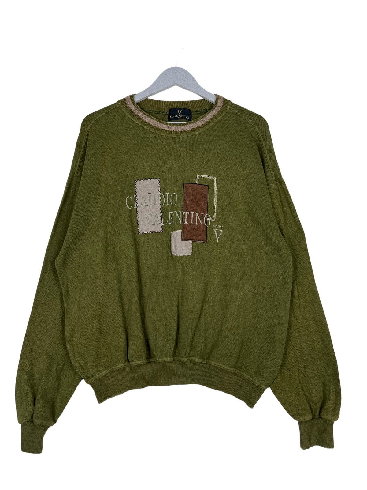 Japanese Brand 🔥 CLAUDIO VALENTINO EMBROIDERY SWEATSHIRTS Size US L / EU 52-54 / 3 - 2 Thumbnail