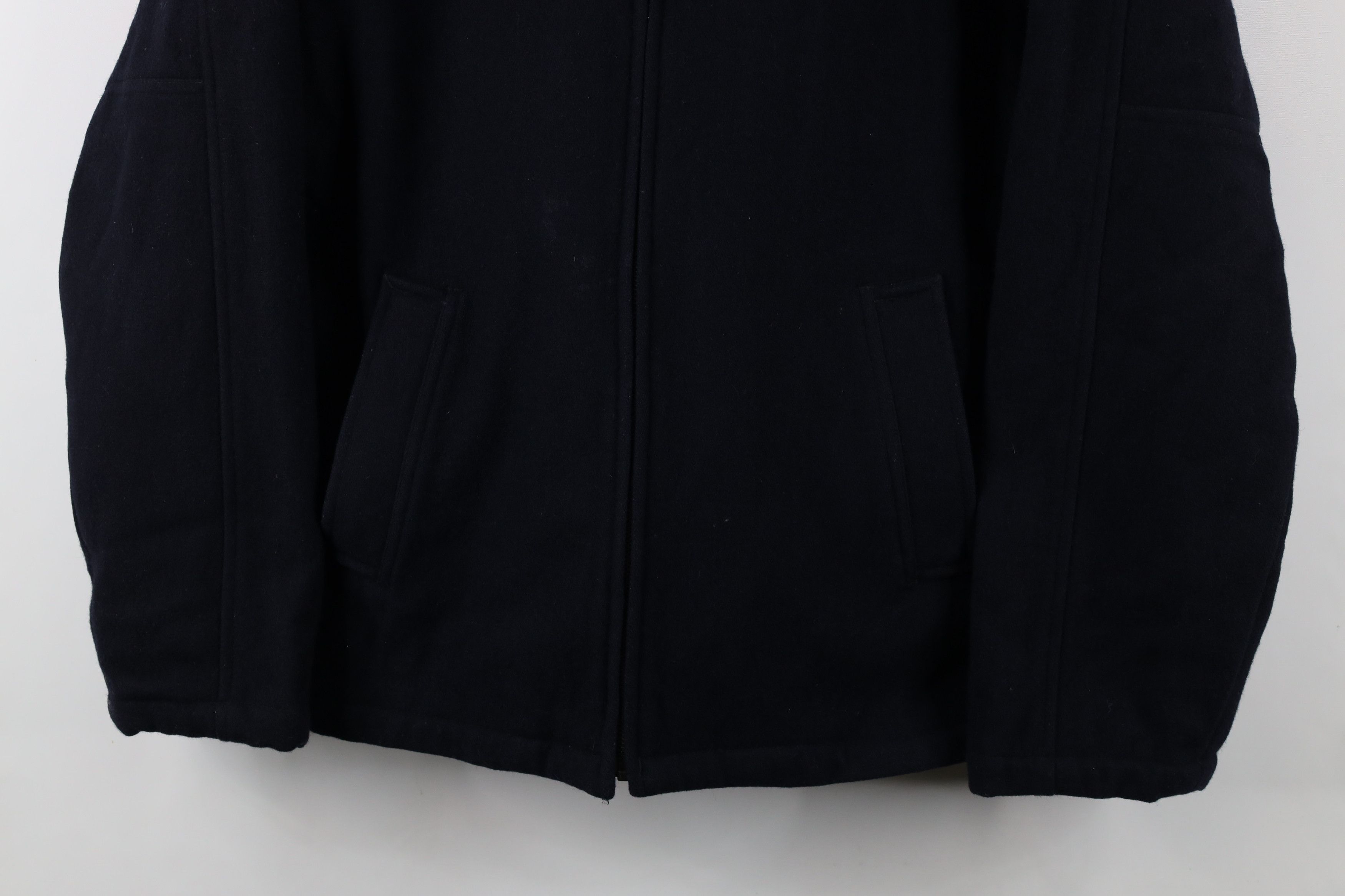 Gap × Vintage Vintage Y2K 2000 Gap Quilted Wool Bomber Jacket Navy Blue Size US M / EU 48-50 / 2 - 3 Thumbnail