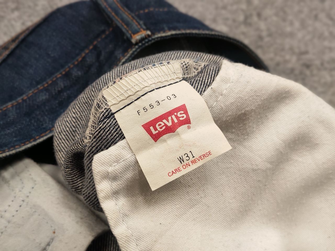 Levi's Vintage 90s Levi's 553 Red Tab Ladies Denim Jeans Japan Made Size 31" - 15 Thumbnail