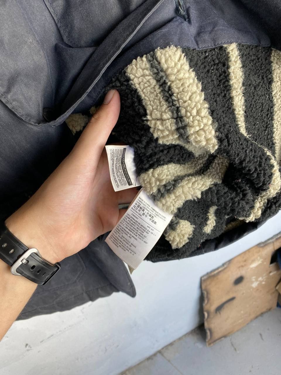 Vintage Levi s Sherpa Lined Engineers Halley Stevensons Waxed Jacket Grailed