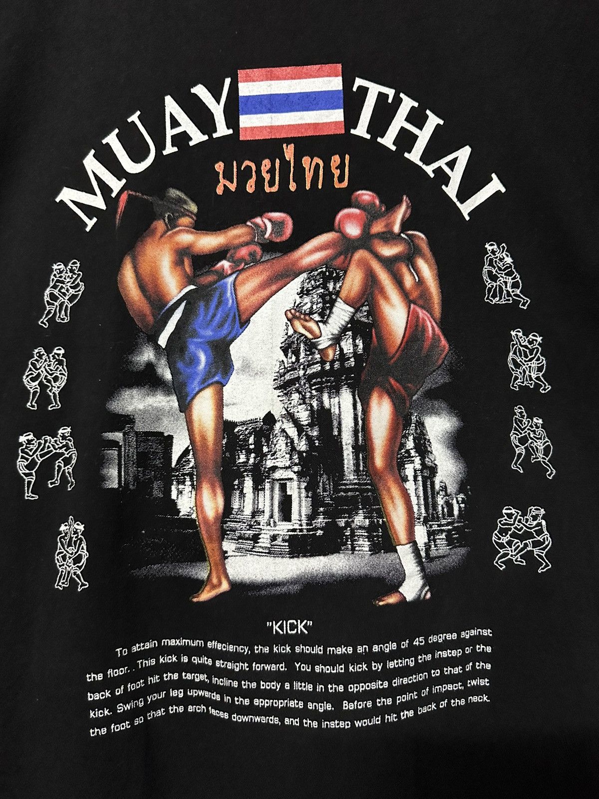 Vintage × WWE × WWF Vintage Boxing Muay Thai Sun Faded Tee Size US M / EU 48-50 / 2 - 2 Thumbnail