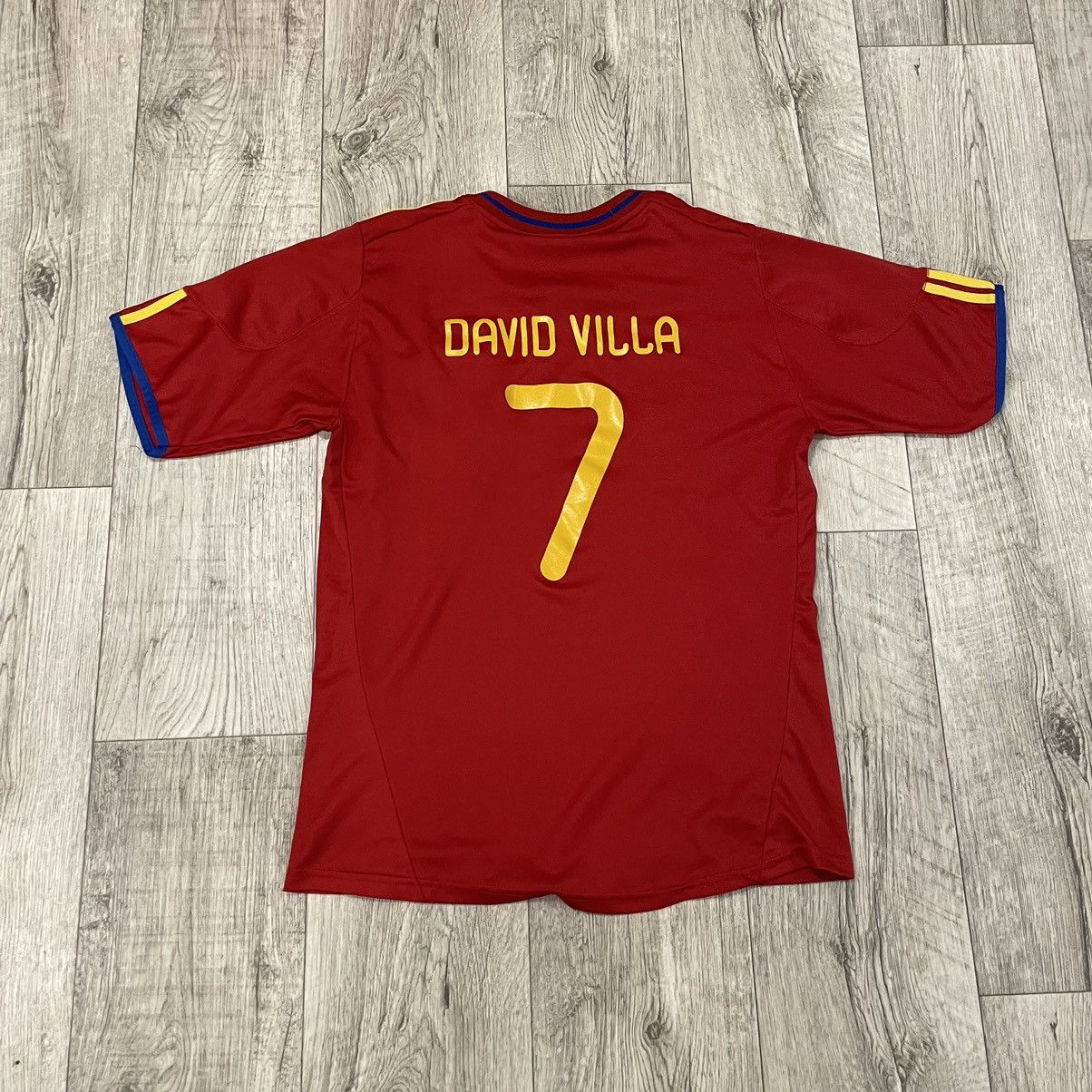 Vintage Adidas Spain 7 David Villa shirt tee jersey Size US M / EU 48-50 / 2 - 2 Thumbnail