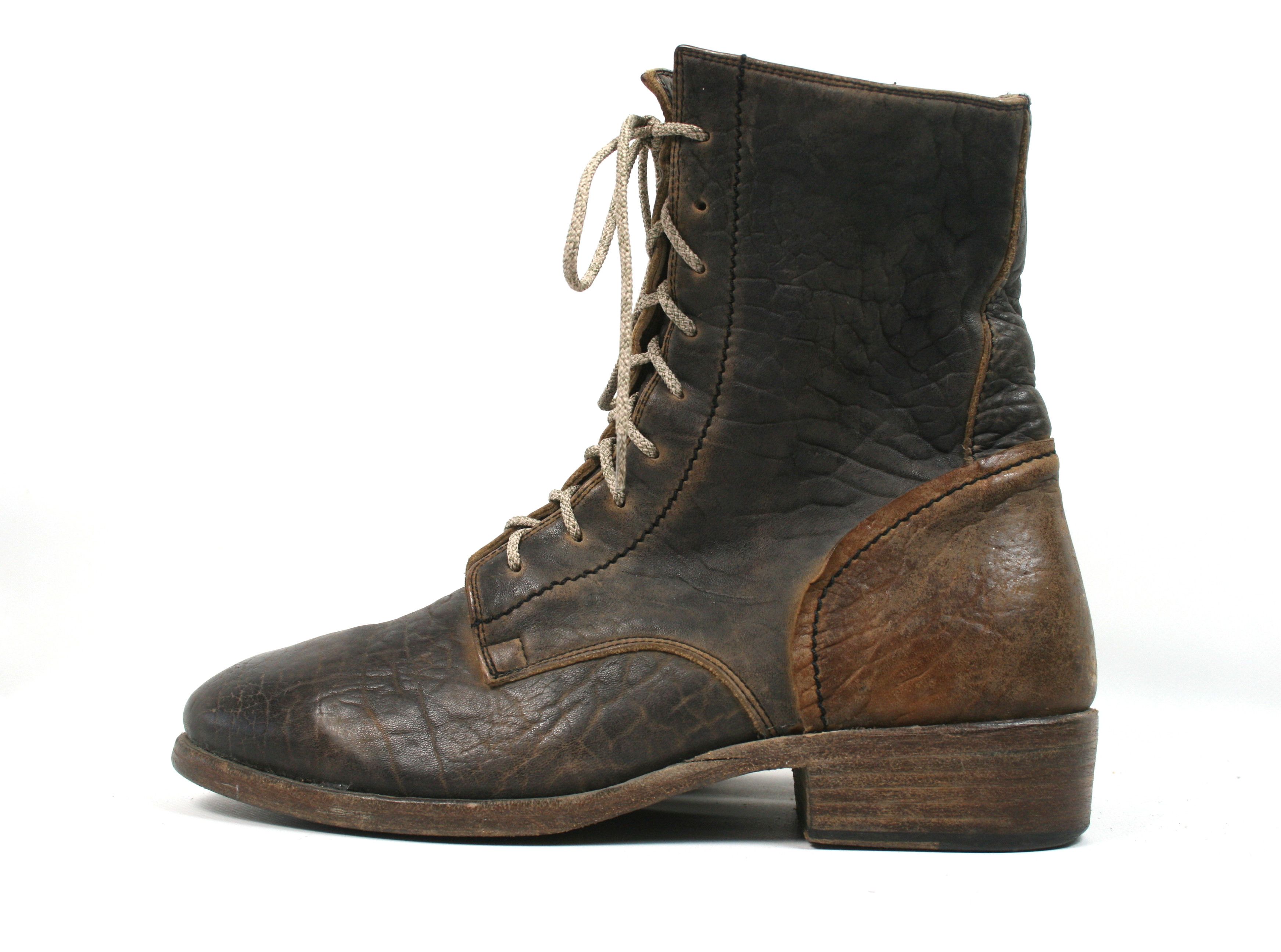 Other Nylo Avant Garde Combat Side Zip Leather Boots Size US 8 / EU 41 - 2 Thumbnail