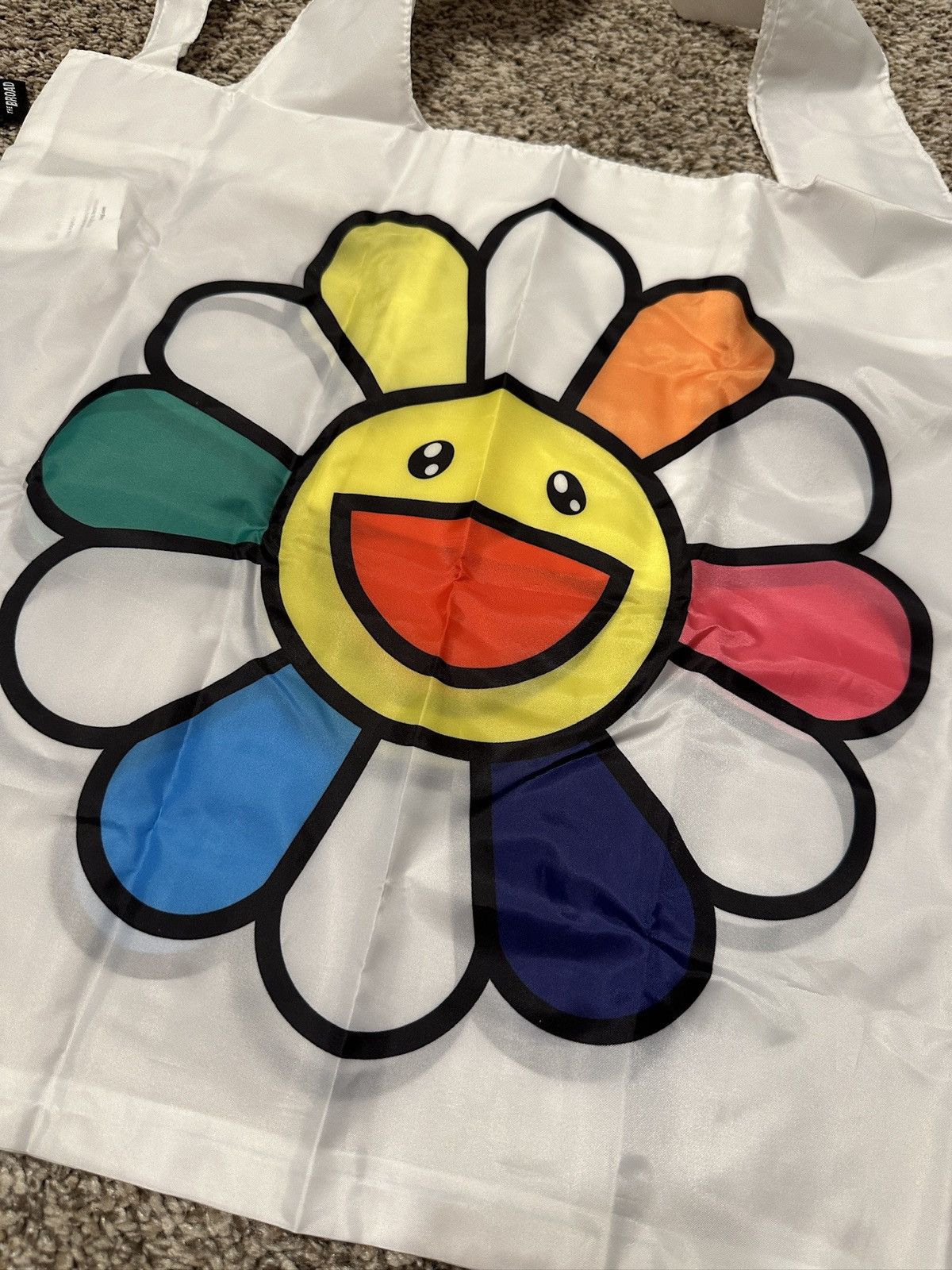 Takashi Murakami Murakami LOQI Packable Travel Tote Bag & Pouch White Size ONE SIZE - 3 Thumbnail