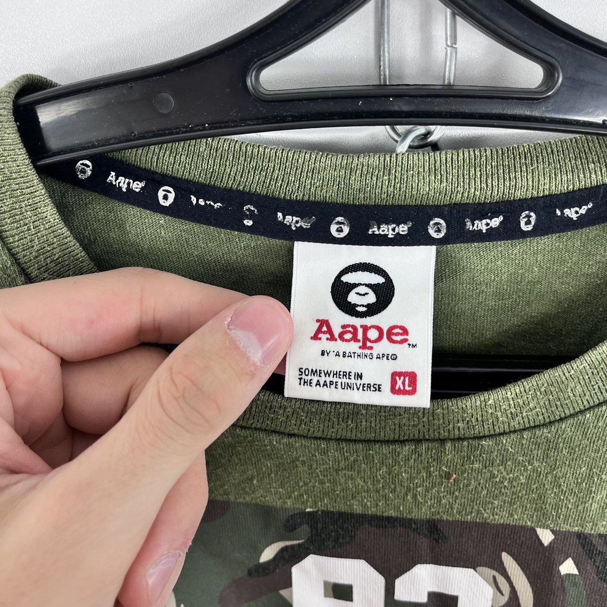 Aape Aape TShirt Y2K Big Logo American Style Green/Olive Size XL Size US XL / EU 56 / 4 - 8 Thumbnail