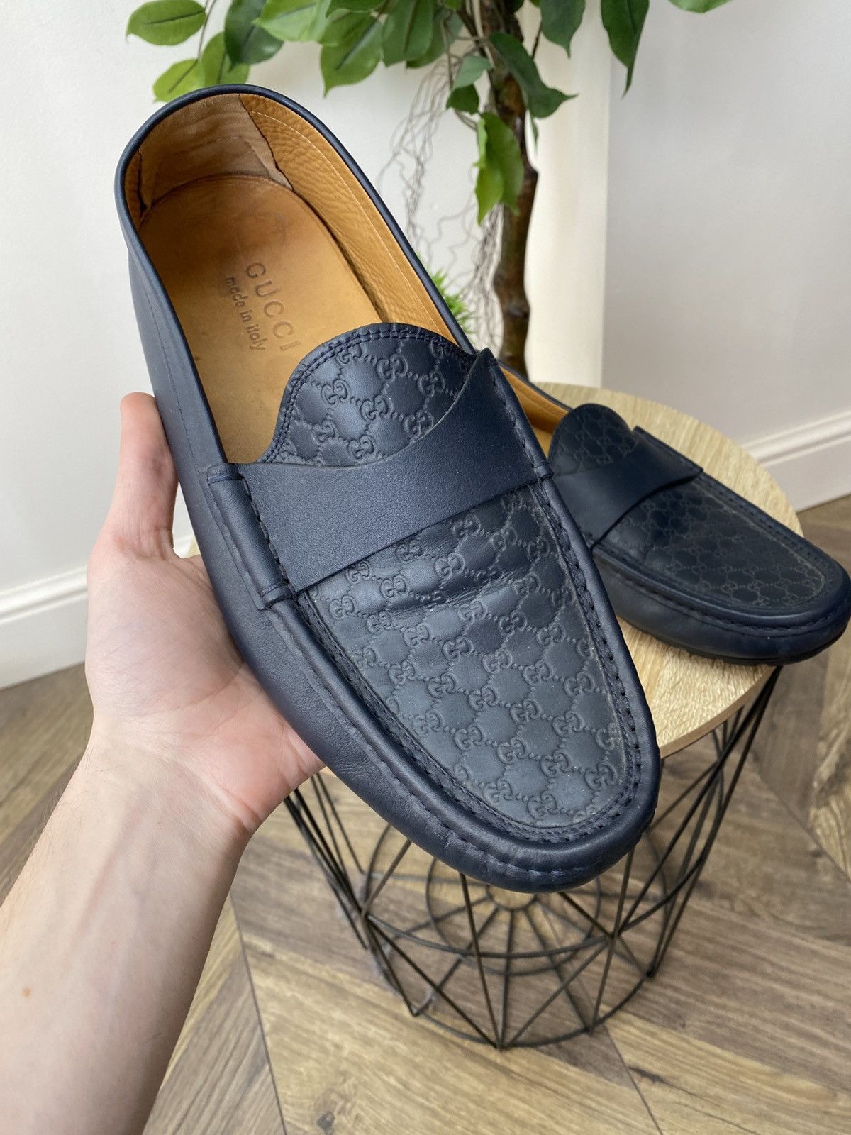 Gucci Gucci Men’s Blue Microguccissima Leather Loafers Slip On Size US 8.5 / EU 41-42 - 5 Thumbnail