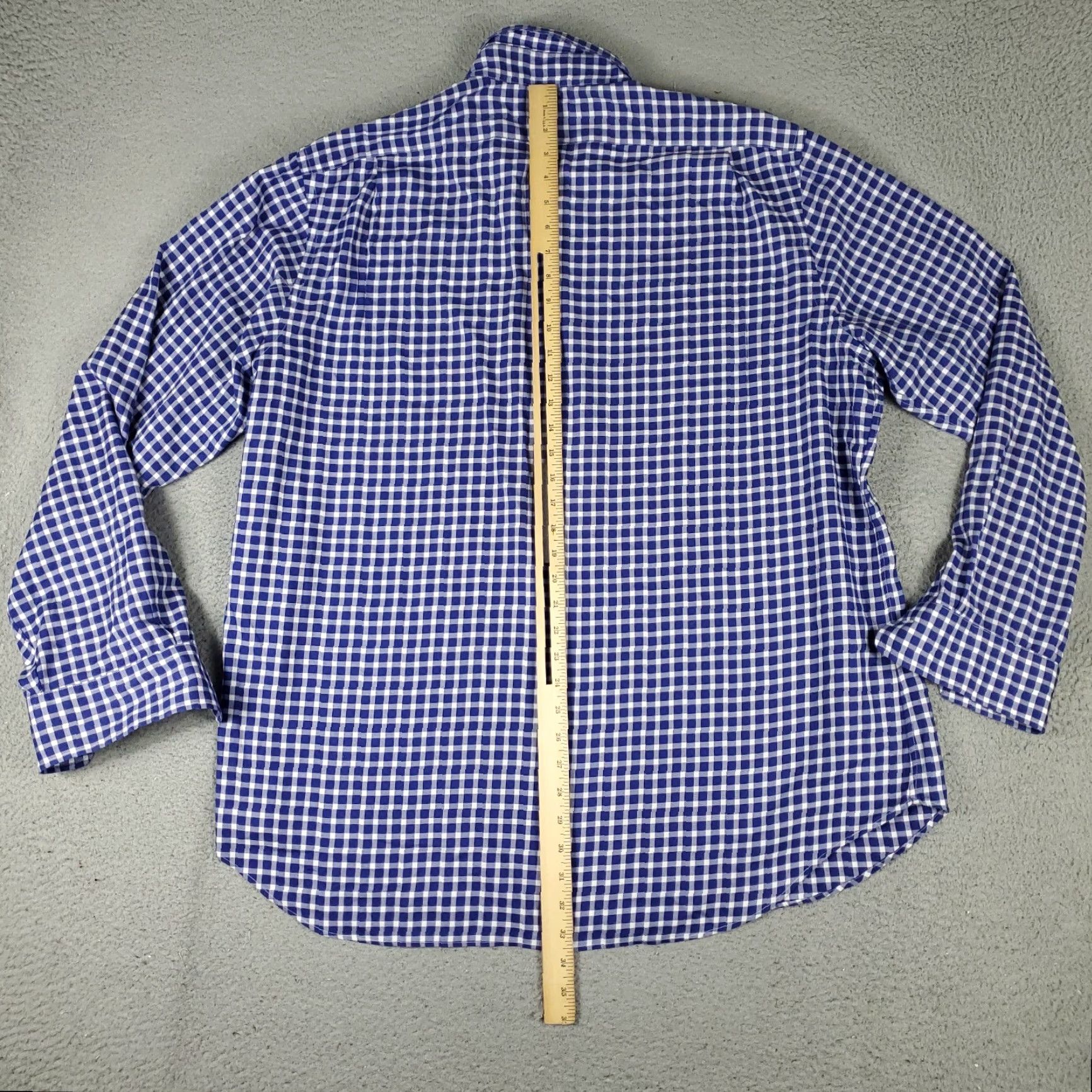 Ralph Lauren Ralph Lauren Shirt Mens 2XL Blue Check Button-Up Long Sleeve Casual Dress Shirt (Pony Logo) - Cotton, Button-Down Collar, Regular Fit Size US XXL / EU 58 / 5 - 3 Thumbnail