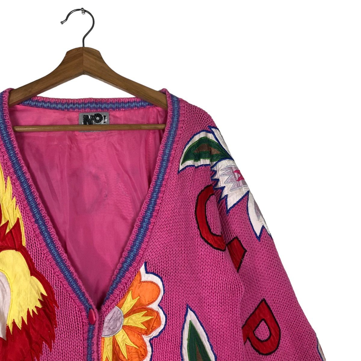 Hysteric Glamour 🔥90’s Embroidery Cardigan Jacket Big Logo Japan Made Size M / US 6-8 / IT 42-44 - 5 Thumbnail
