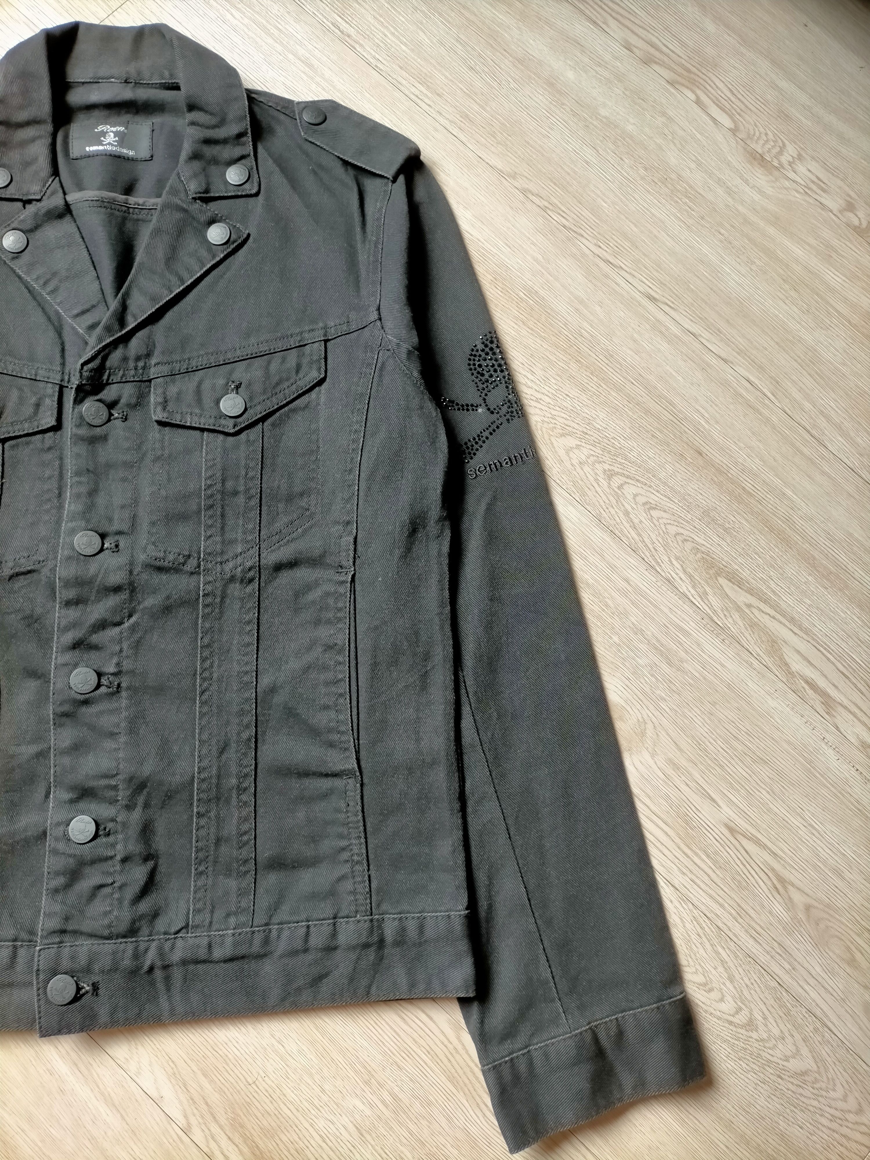 Roen Roen x Semantic Design Embroidered Logo Black denim Jacket Size US L / EU 52-54 / 3 - 3 Thumbnail