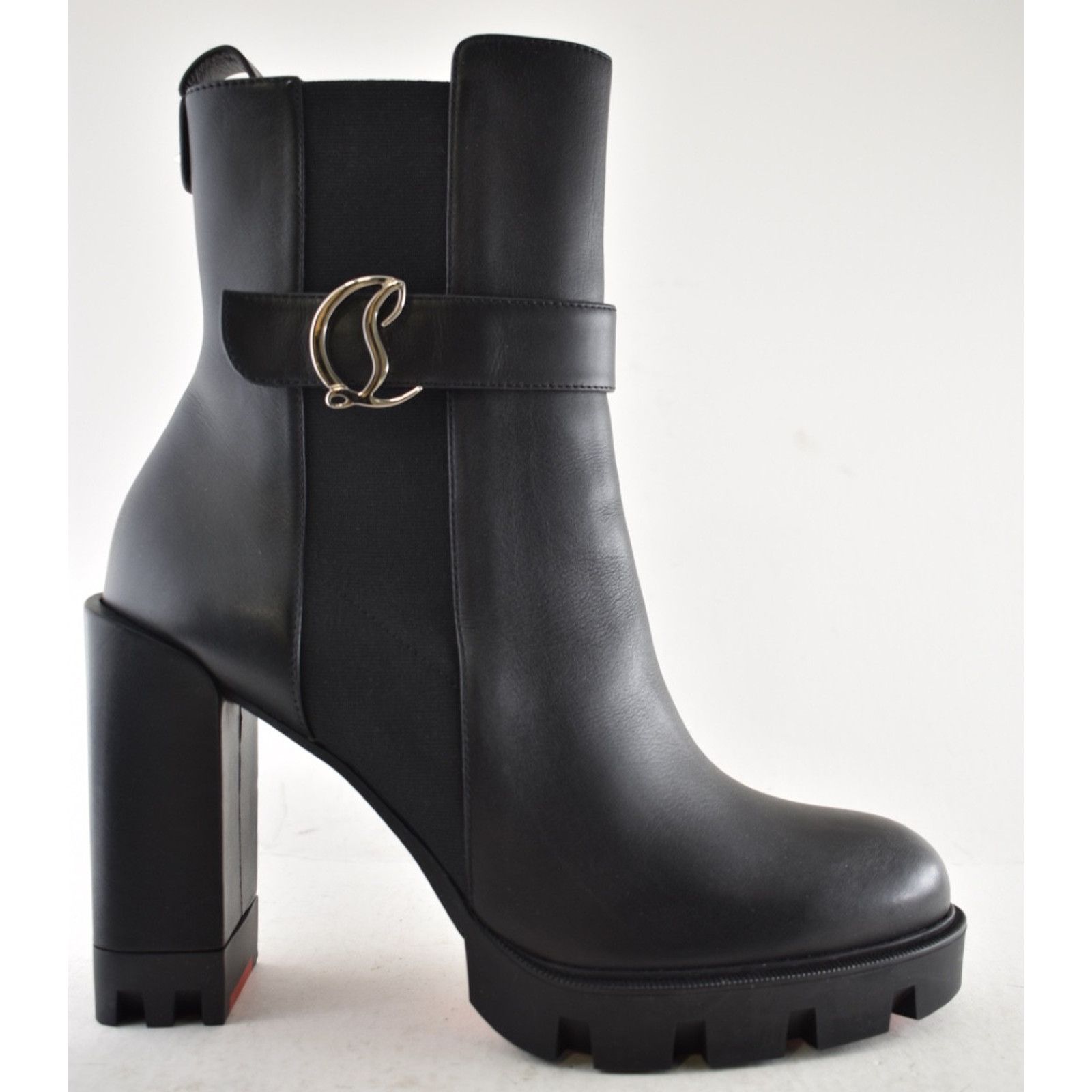 Christian Louboutin Christian Louboutin CL Chelsea Lug 100 Leather Ankle Boot 41 Size US 10 / IT 40 - 2 Thumbnail