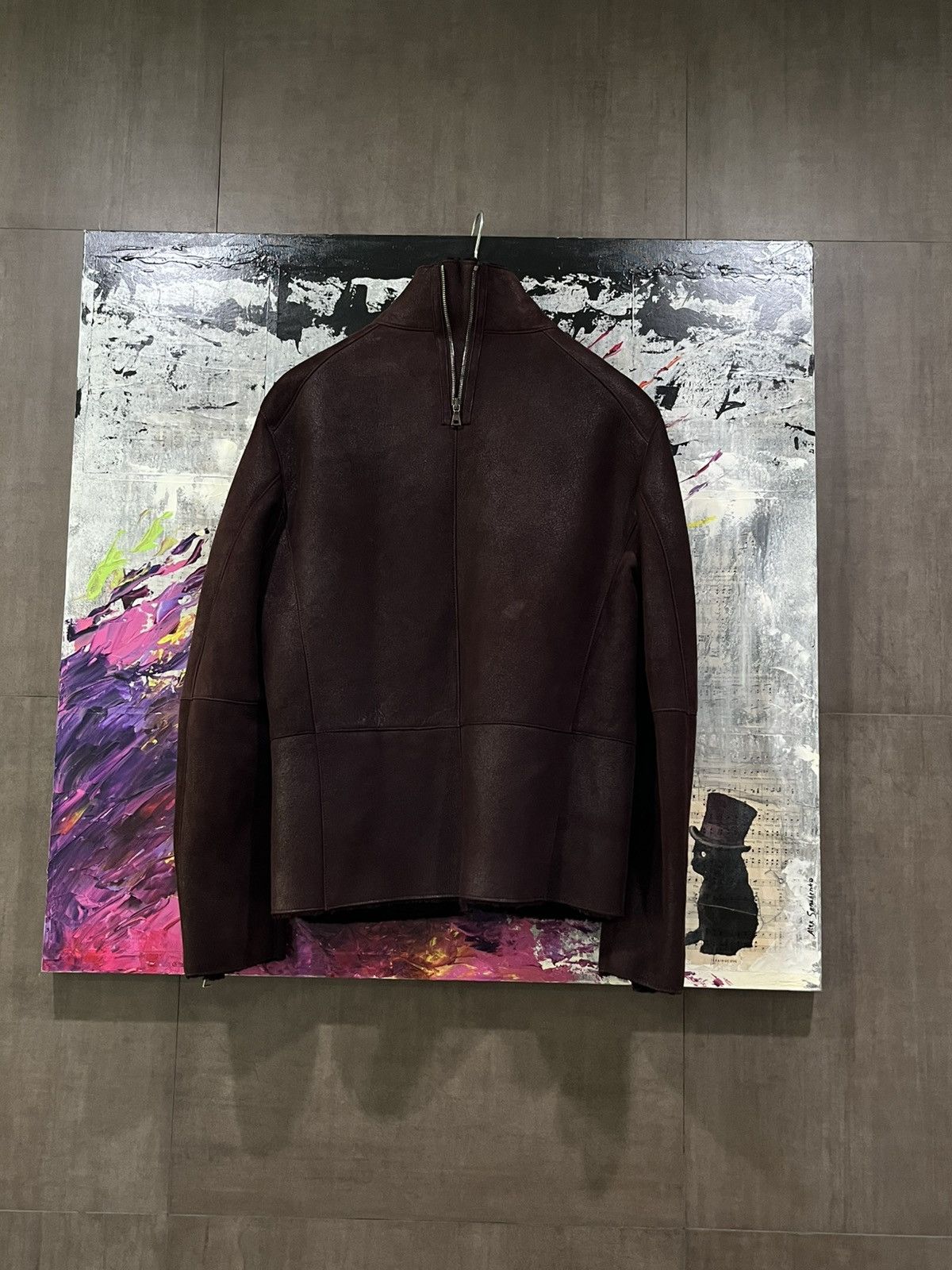 John Varvatos Shearling Moto Backzip jacket. Size EU48 USA38. Size US M / EU 48-50 / 2 - 19 Thumbnail