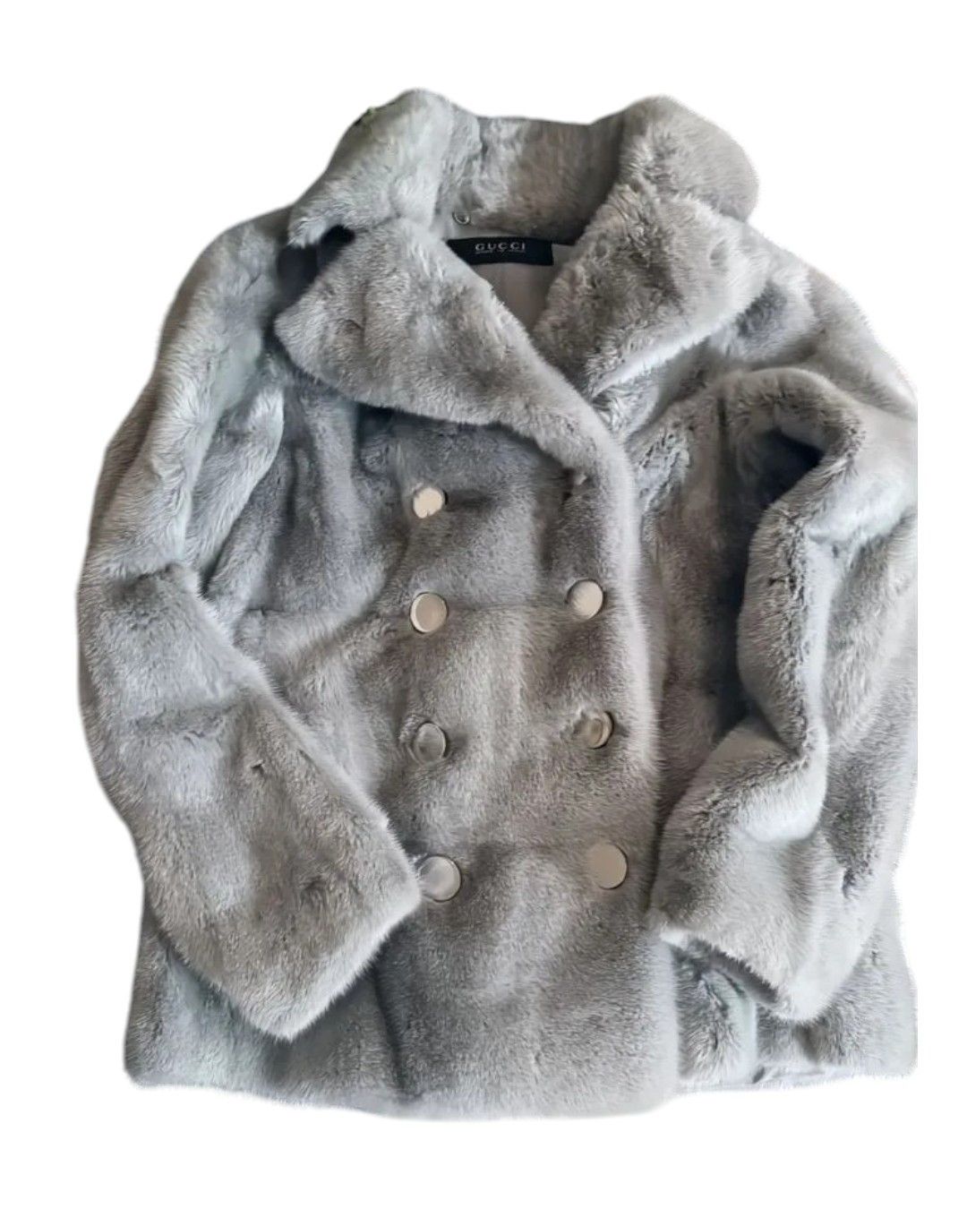 Gucci F/W 2004 BLEACHED MINK FUR DOUBLE BREASTED COAT BY TOM FORD Size M / US 6-8 / IT 42-44 - 2 Thumbnail