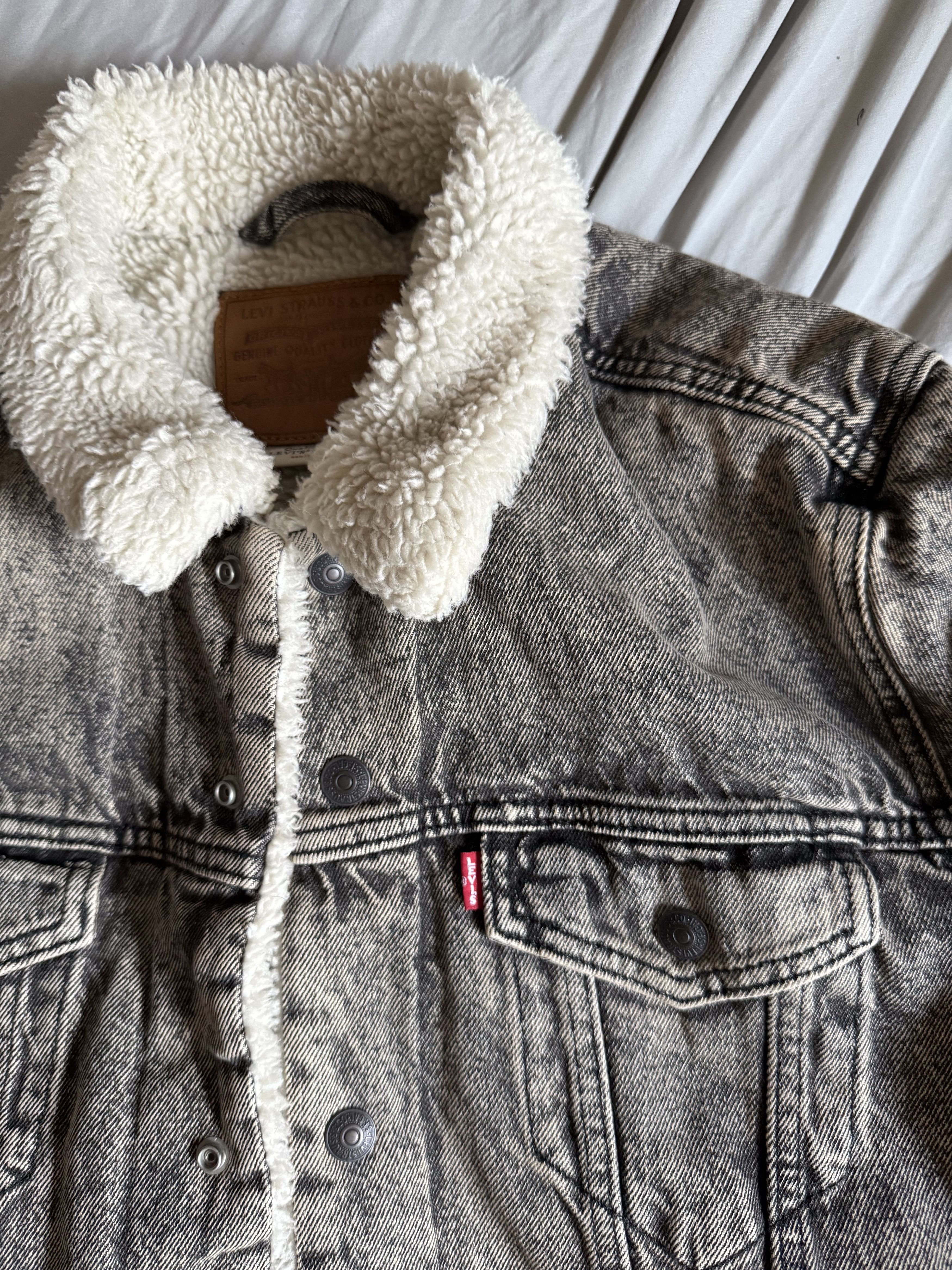 Mens Denim Levis Jean Jacket With Fur Collar Mens Levi Denim