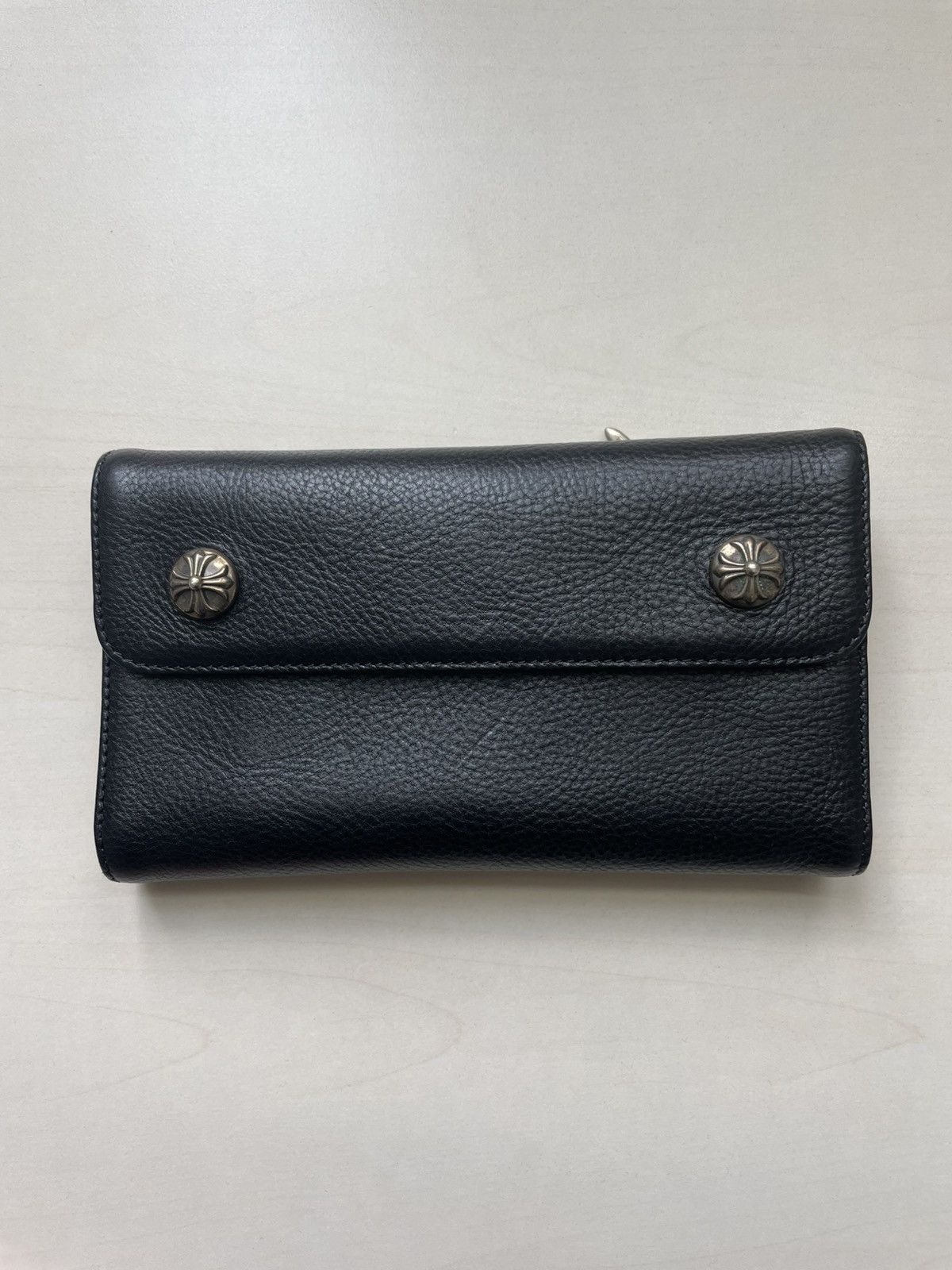 Chrome Hearts Chrome Hearts Wave Cross Ball Heavy Leather Long Wallet Size ONE SIZE - 5 Thumbnail